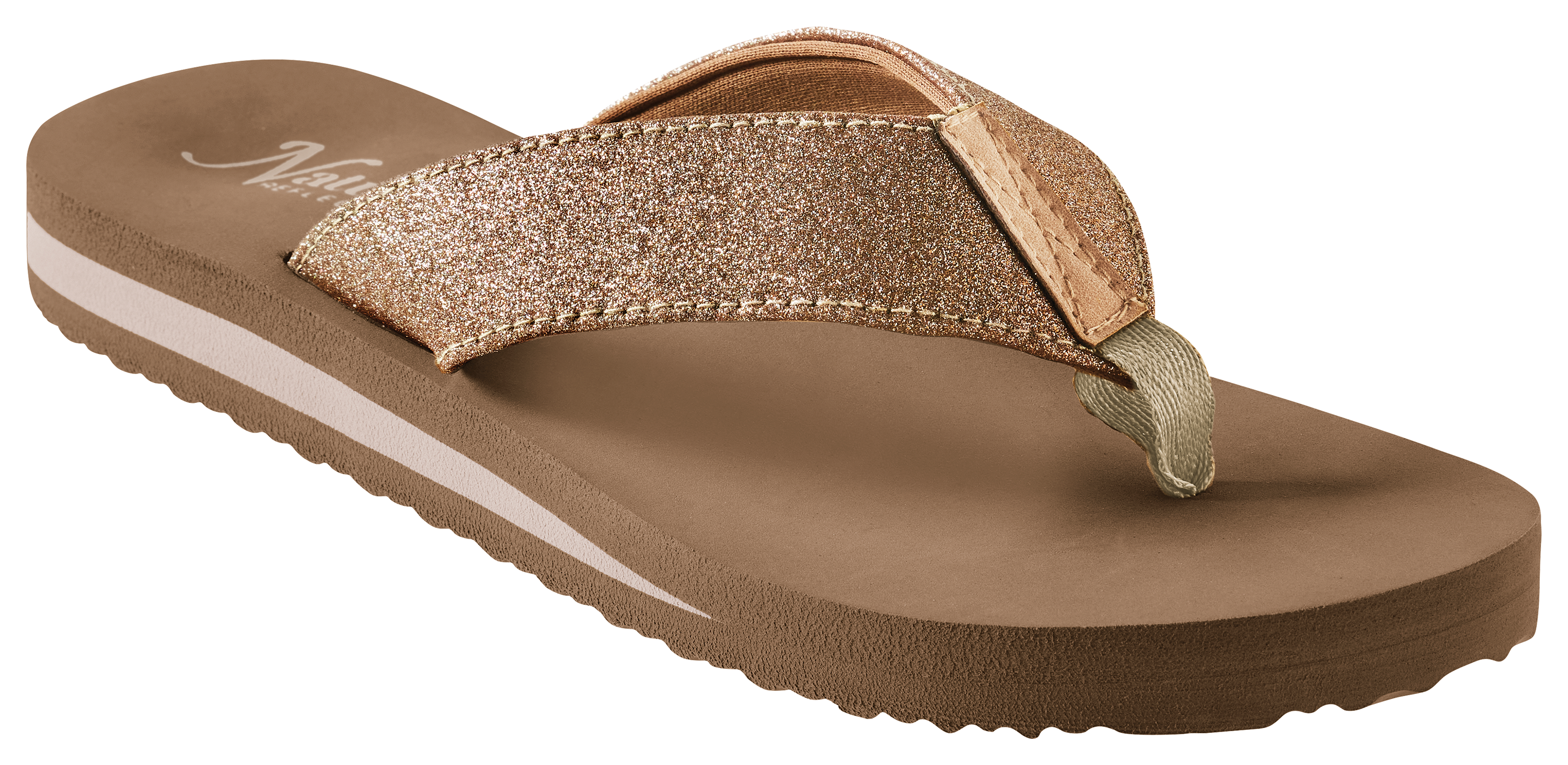 Image of Natural Reflections Sara Ombre Flip Thong Sandals - Tan/Rose Gold