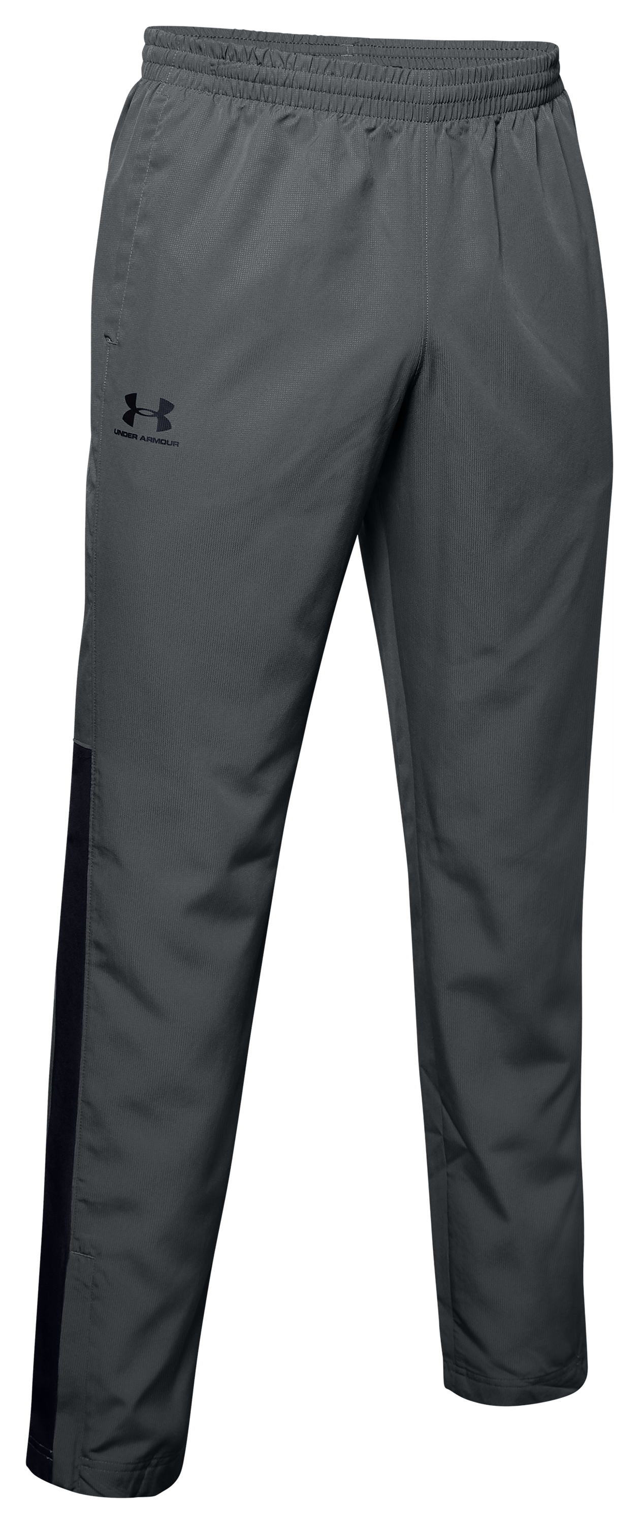 Image of Under Armour Vital Woven Pants for Men - Pitch Gray/Black
