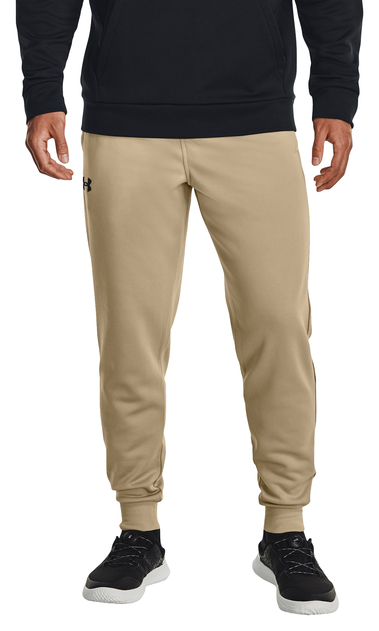 Image of Under Armour Armour Fleece Joggers for Men - City Khaki/Black - 2XLT