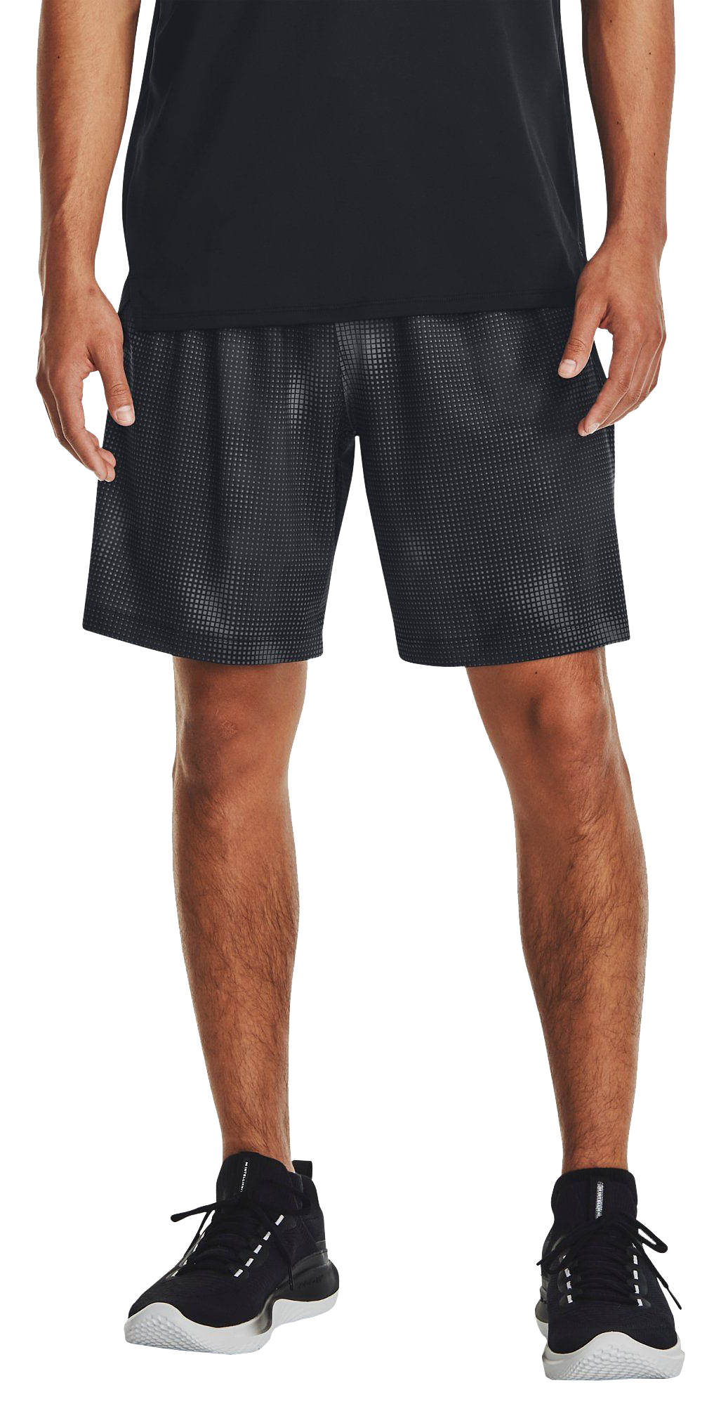 Image of Under Armour Tech Vent Printed Shorts for Men - Black/Black - 2XL