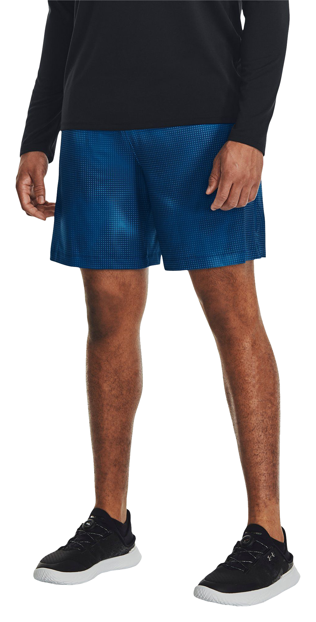 Image of Under Armour Tech Vent Printed Shorts for Men - Varsity Blue/Black - L