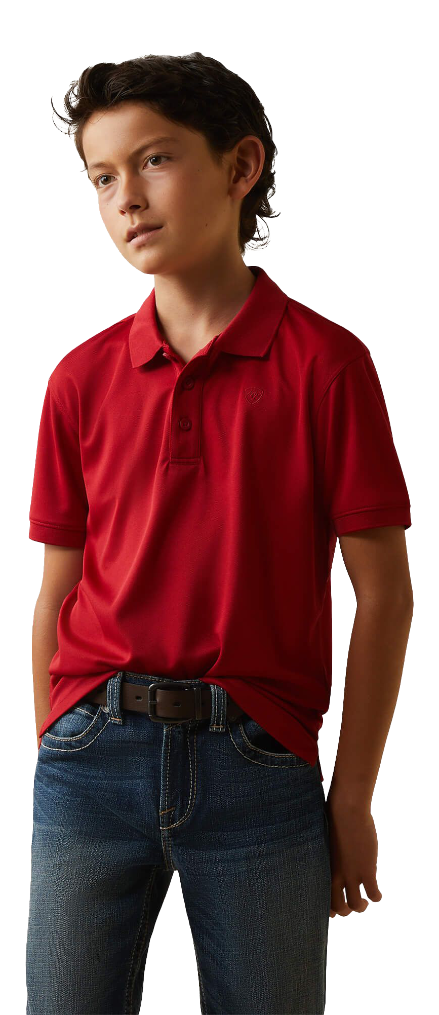 Ariat TEK Short-Sleeve Polo for Boys - Scooter - M