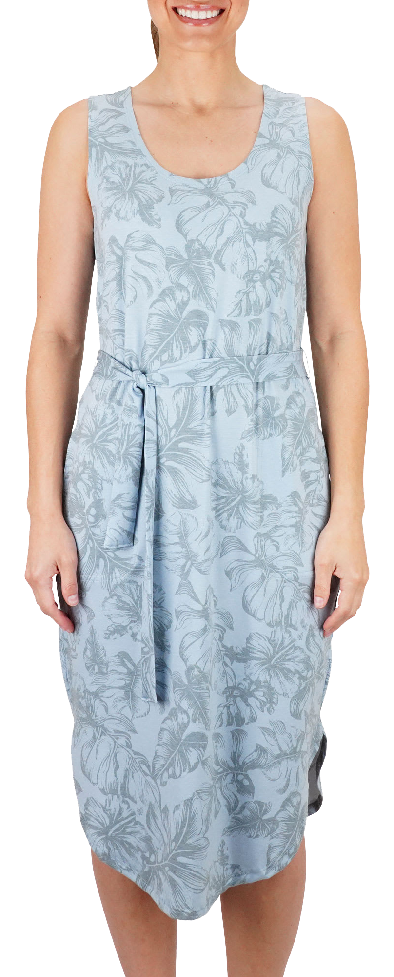 Image of AFTCO Sandpiper Printed Sleeveless Dress for Ladies - Rain Washed