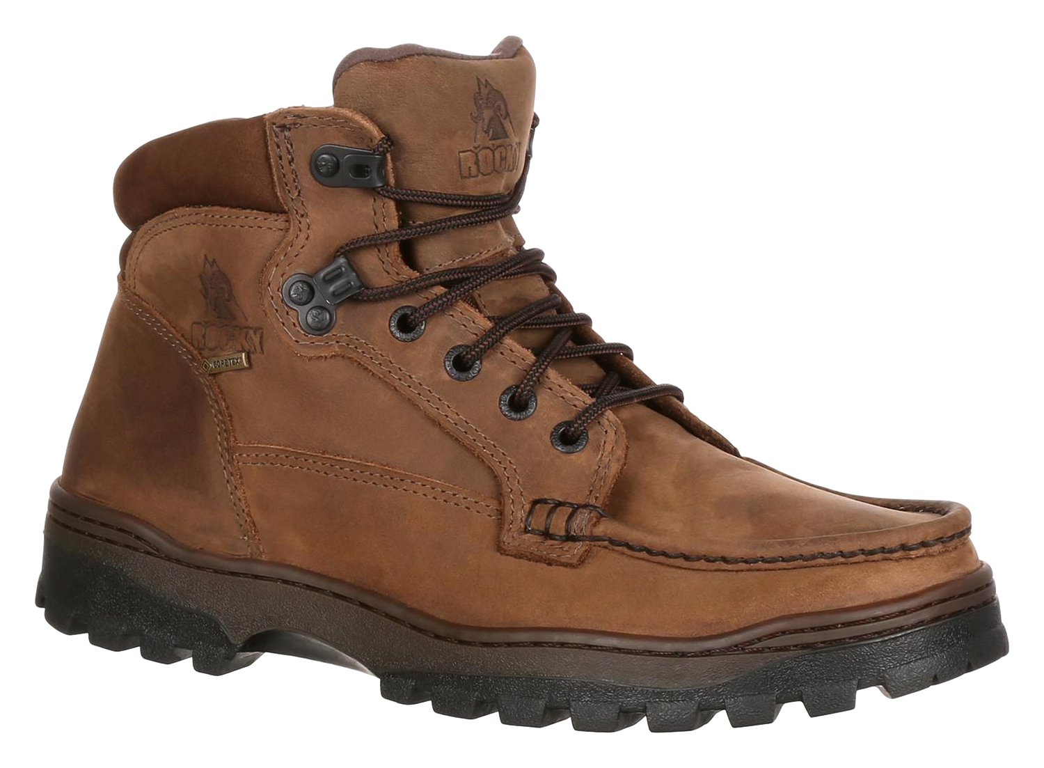 Image of Rocky Outback GORE-TEX Chukka Hiking Boots for Men - Brown Leather - 4.5W