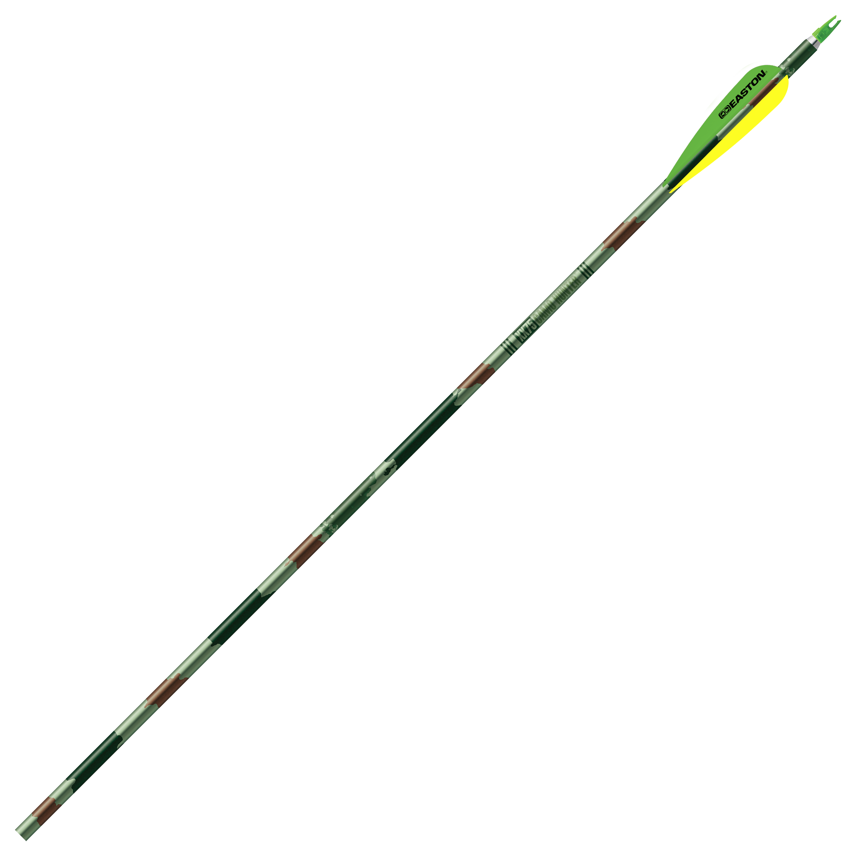 Image of Easton XX75 Camo Hunter Aluminum Arrows - Green Camo - 2215 - 1/2 Dozen