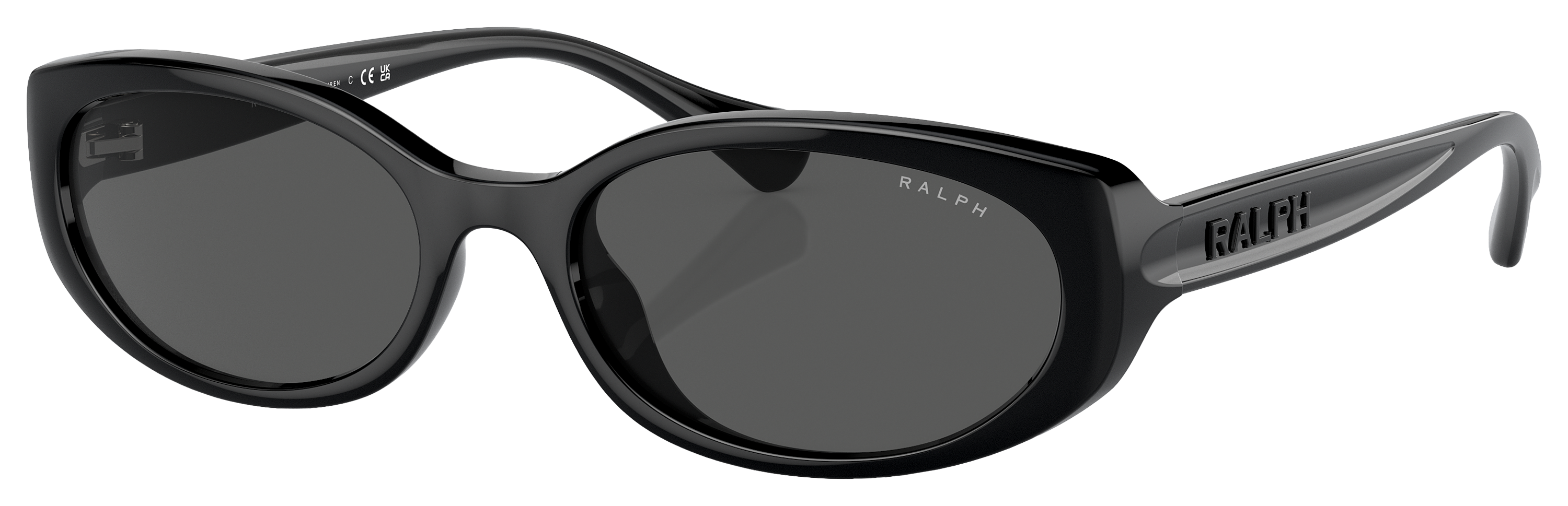 Image of Ralph RA5306U Sunglasses for Ladies - Shiny Black/Dark Gray