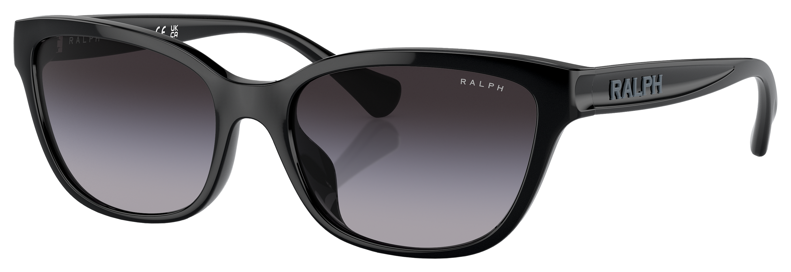 Image of Ralph Lauren RA5307U Sunglasses for Ladies - Shiny Black/Gray Gradient - Medium