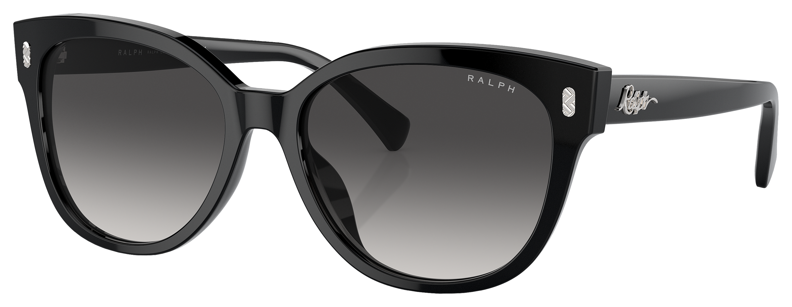 Image of Ralph RA5305U Sunglasses for Ladies - Shiny Black/Gray Gradient - Medium