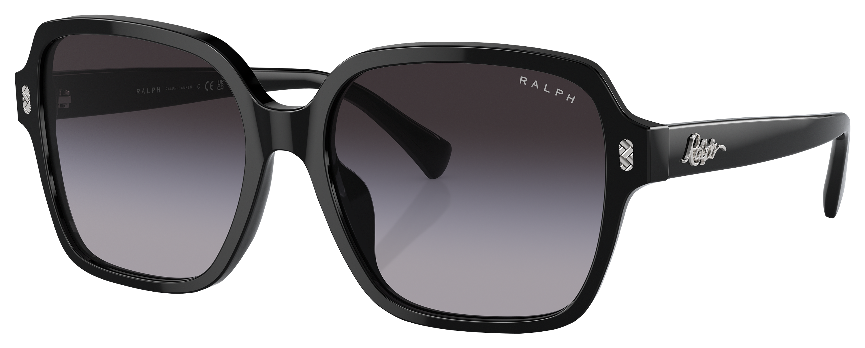 Image of Ralph Lauren RA5304U Sunglasses for Ladies - Shiny Black/Gray Gradient - Large