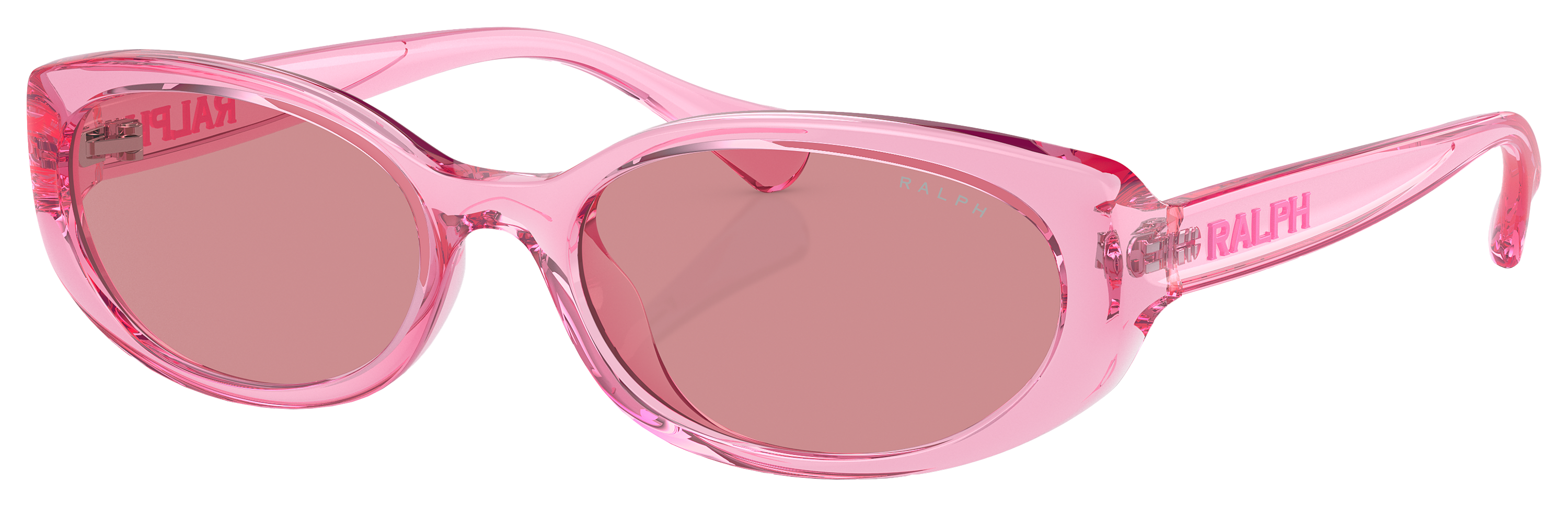 Image of Ralph RA5306U Sunglasses for Ladies - Shiny Transparent Pink/Pink