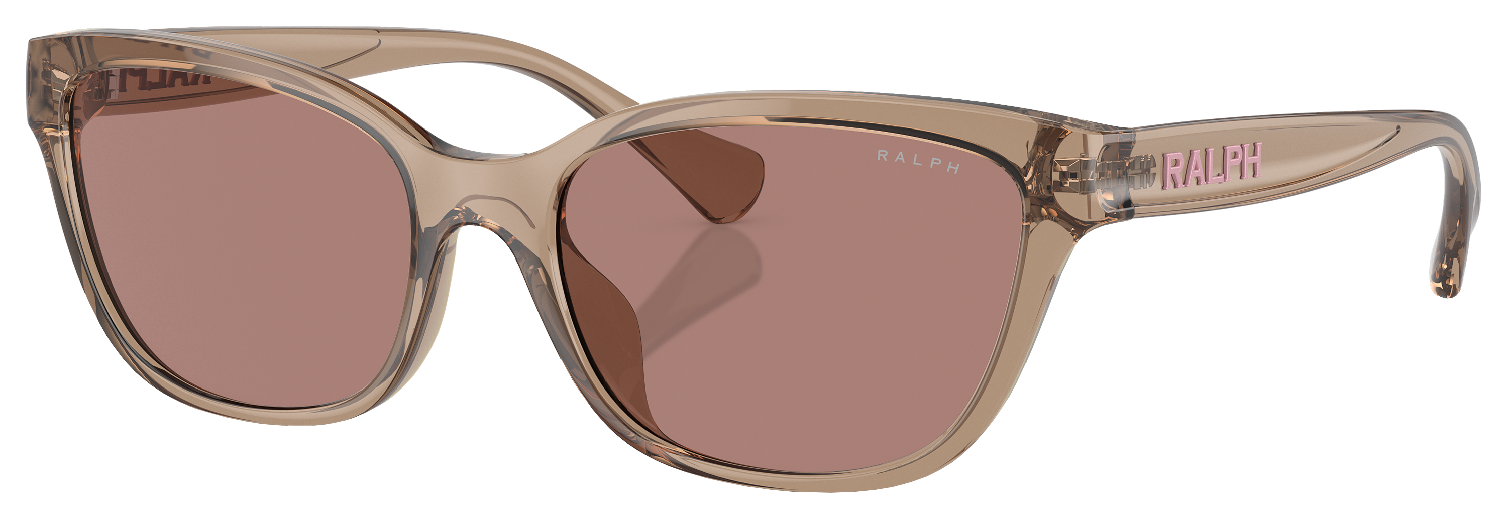 Image of Ralph Lauren RA5307U Sunglasses for Ladies - Shiny Transparent Beige/Light Rose Brown - Medium