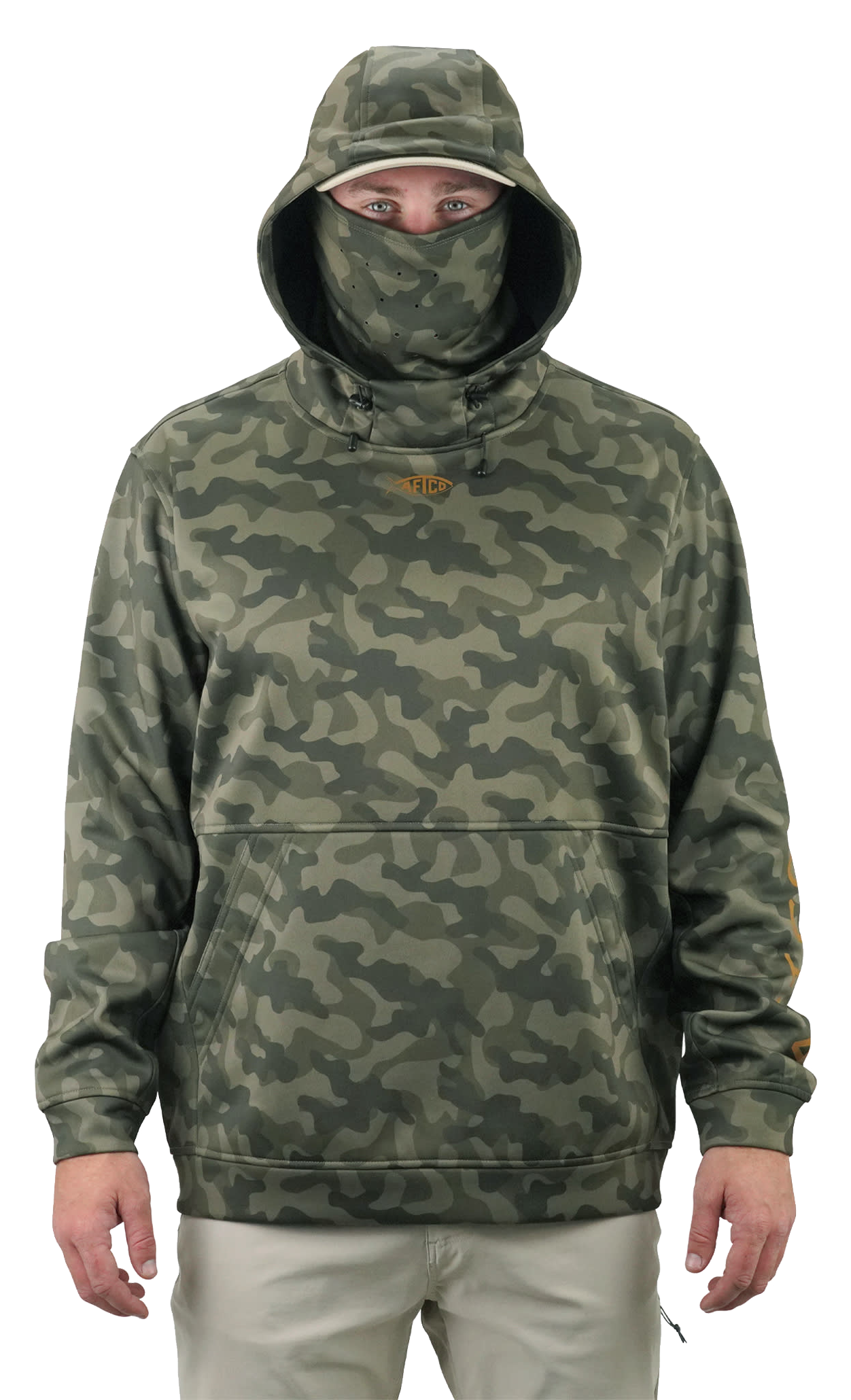 AFTCO Reaper Tactical Camo Long-Sleeve Sweatshirt for Men - Green OG Camo