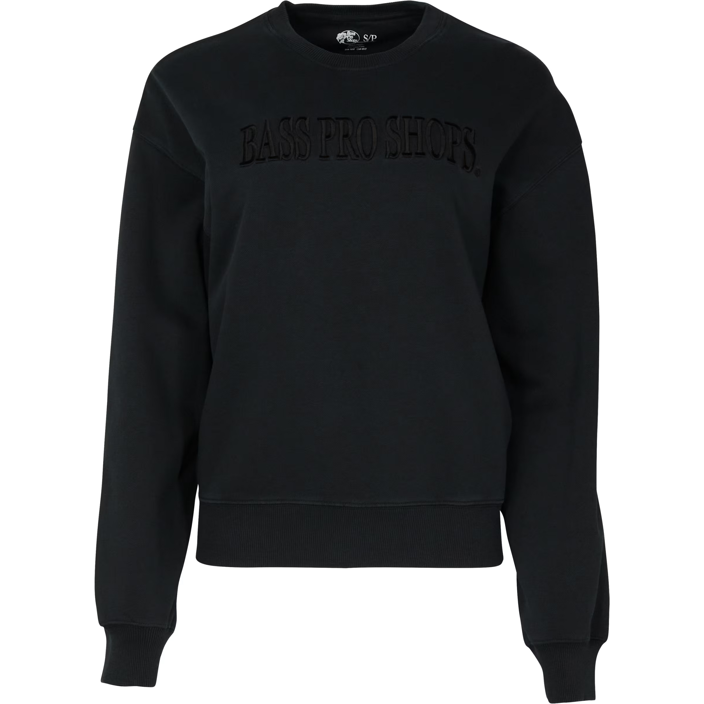 Image of Bass Pro Shops Long-Sleeve Logo Sweatshirt for Ladies - Black