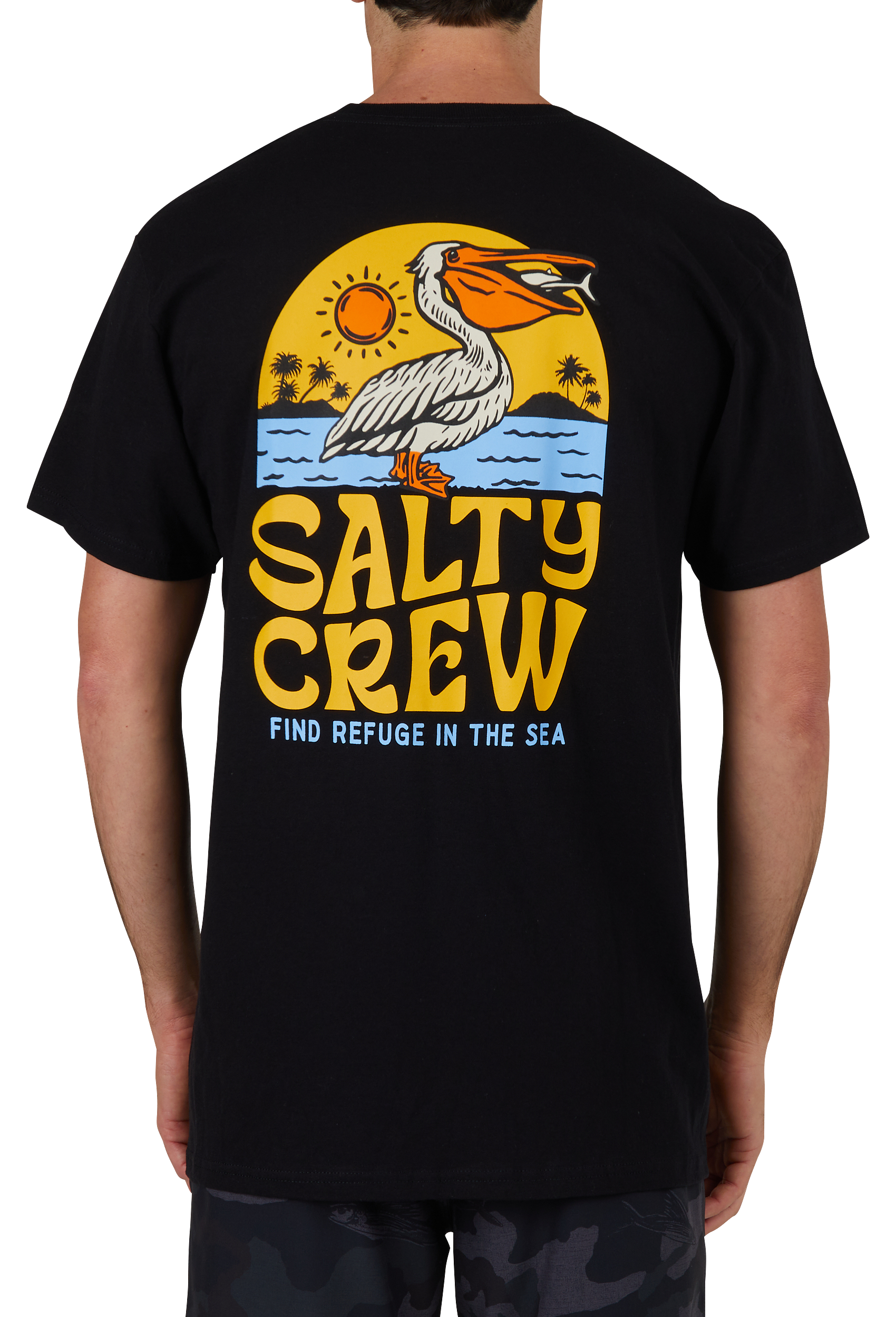 Image of Salty Crew Seaside Classic Short-Sleeve T-Shirt for Men - Black - M