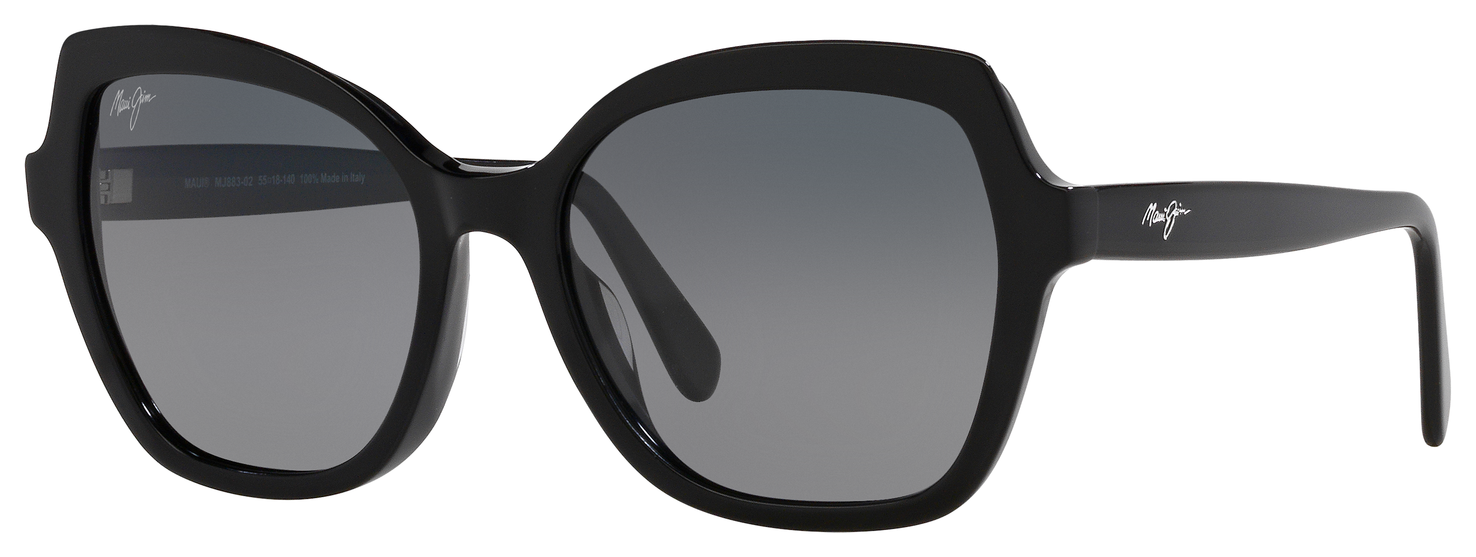 Image of Maui Jim Mamane Glass Polarized Sunglasses for Ladies - Gloss Black/Gray