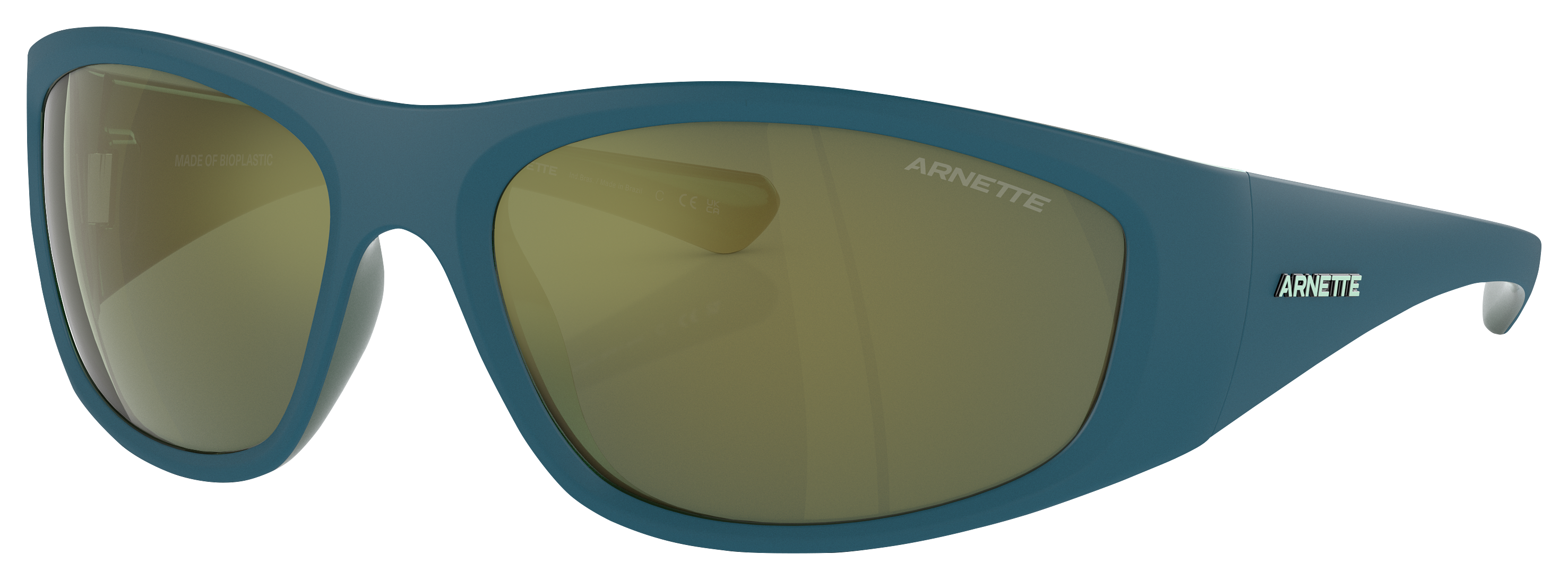 Image of Arnette Ilum AN4331 Sunglasses - Matte Blue/Alumina Emerald/Dark Green Petrol Mirror - XX-Large