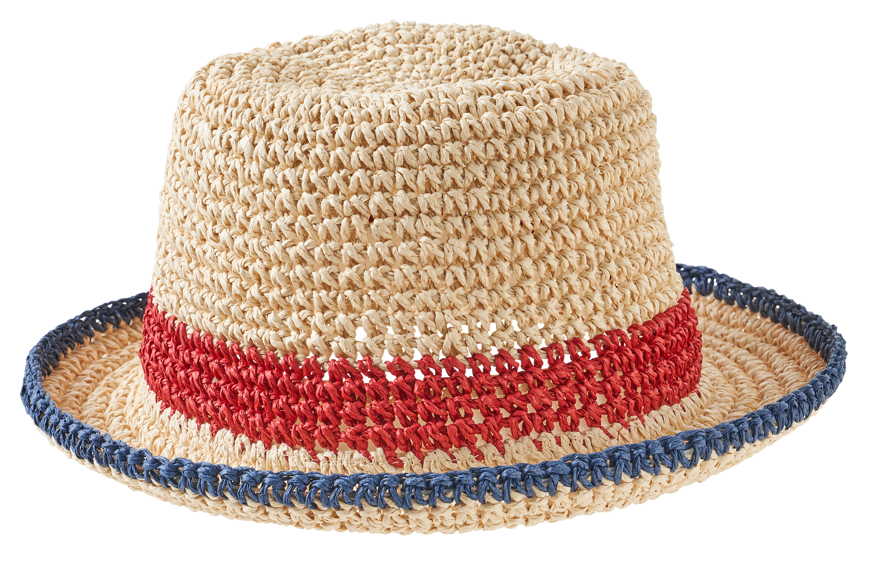 Image of Natural Reflections Crochet Toyo Bucket Hat for Ladies - Americana