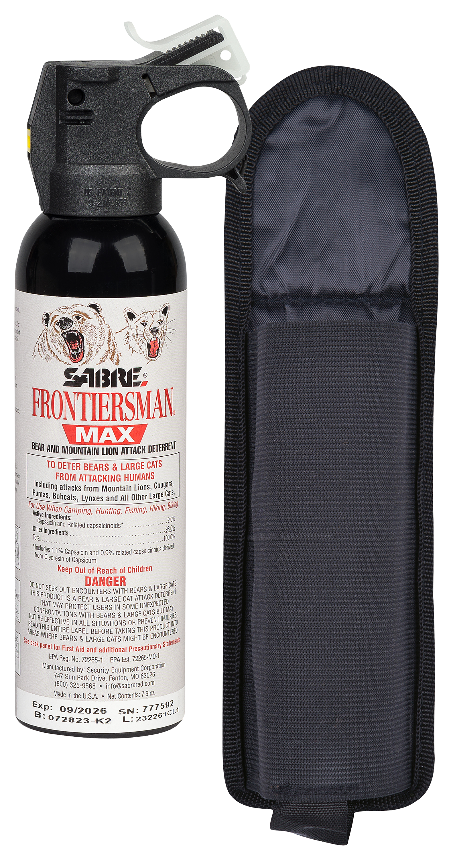 SABRE Frontiersman MAX Bear Spray with Belt Holster