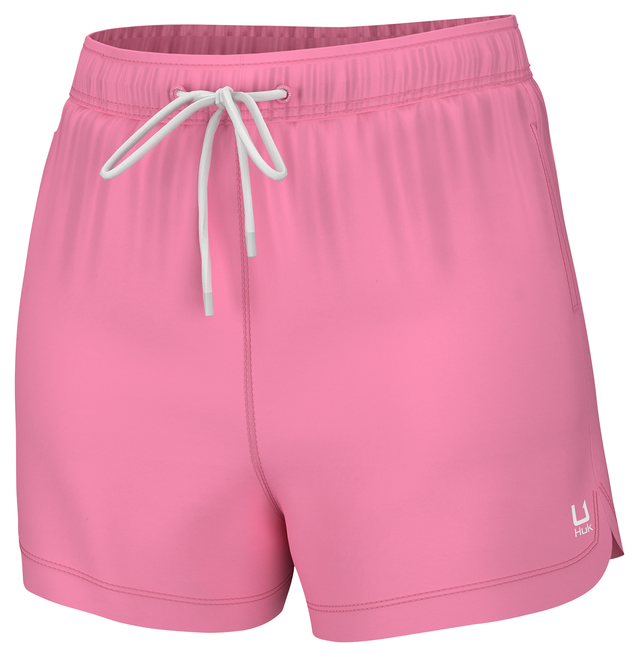 Image of Huk Pursuit Volley Shorts for Kids - Neon Coral