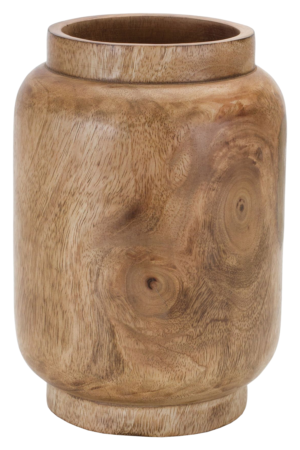 Image of "Melrose International Natural Wood Vase - 8""H"