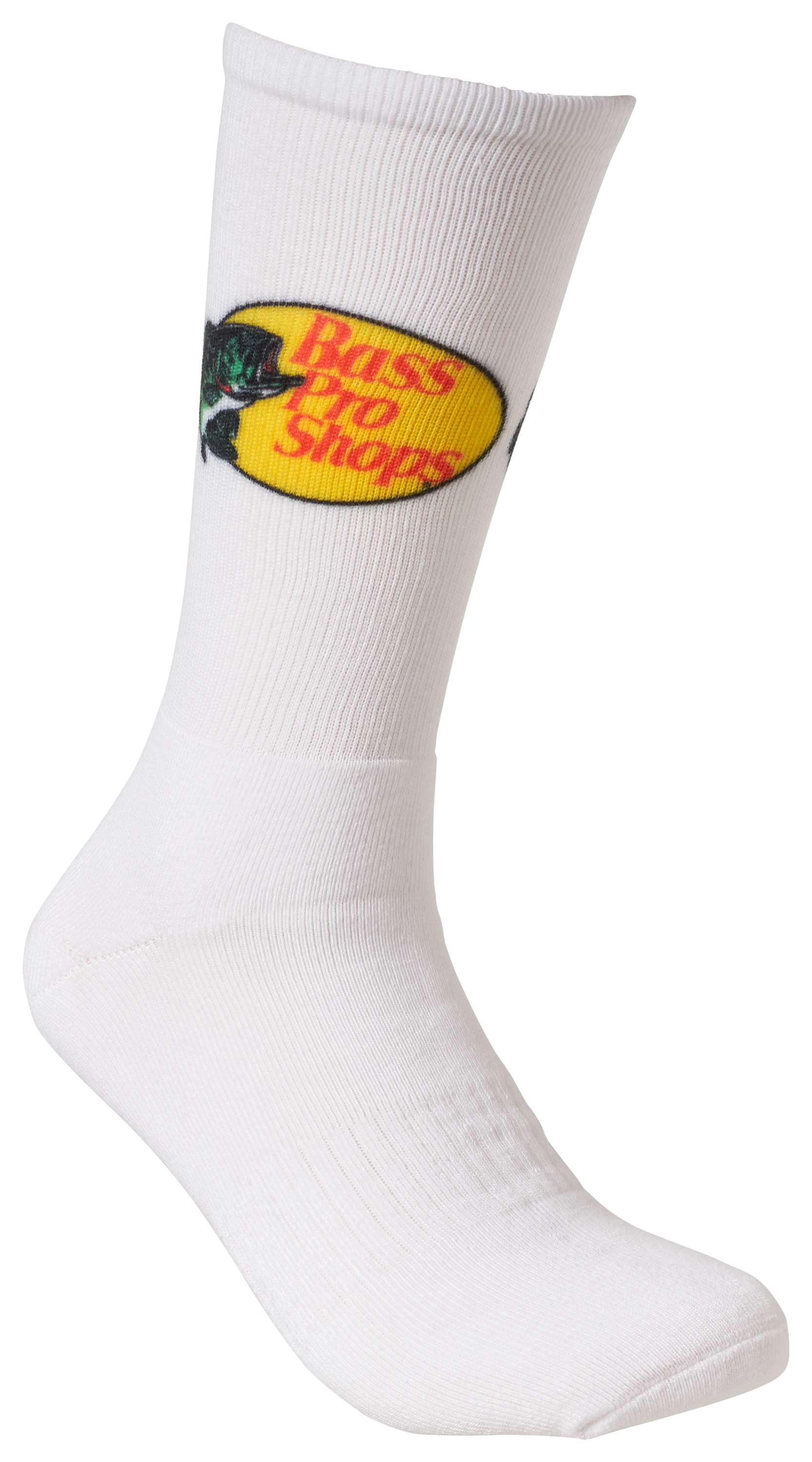 Image of Bass Pro Shops Logo Crew Socks for Men - White