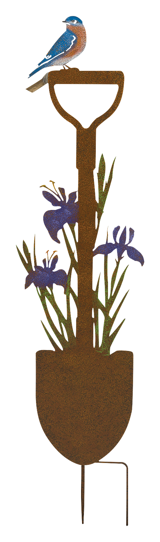 Image of Regal Art & Gift Rustic Shovel and Iris Garden Stake