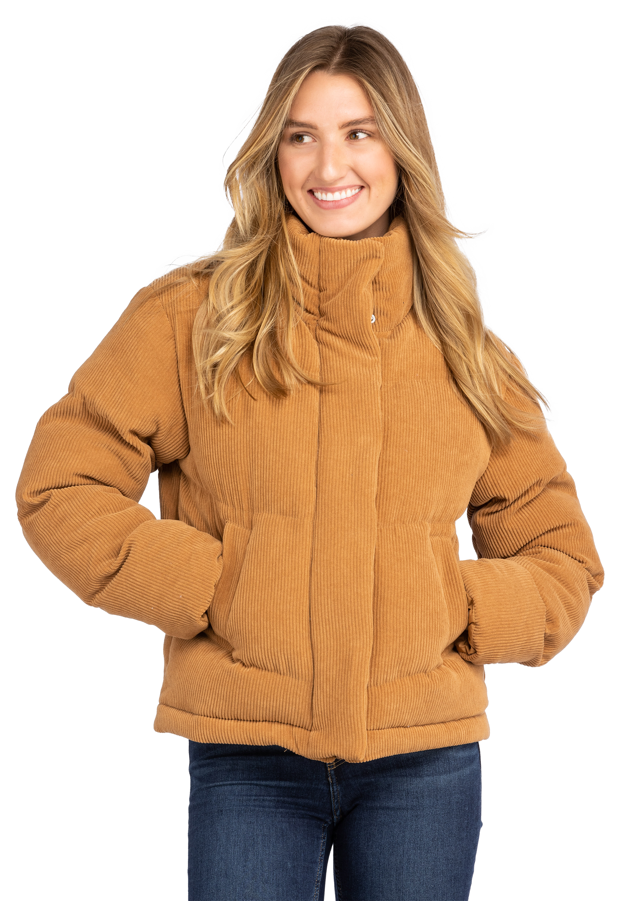 LIV Outdoor Kiara Corduroy Puffer Jacket for Ladies - Lion - M