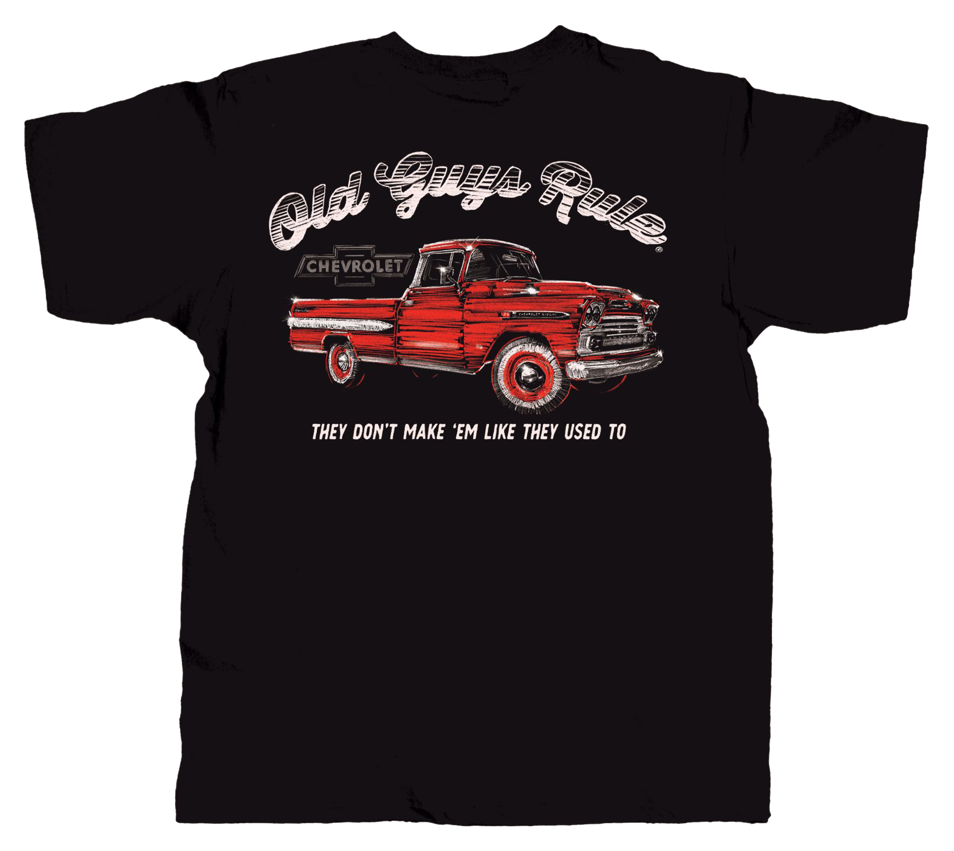 Image of Old Guys Rule Big Red Short-Sleeve T-Shirt for Men - Black - L