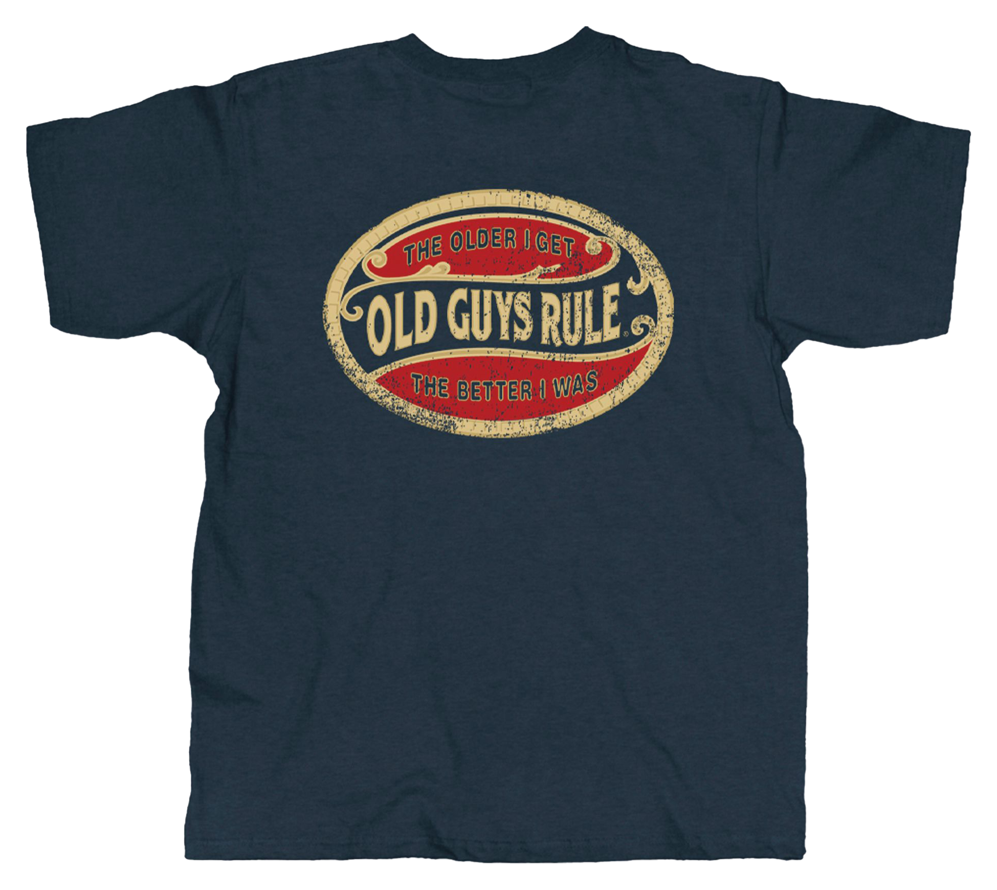 Image of Old Guys Rule The Older I Get Short-Sleeve T-Shirt for Men - Navy