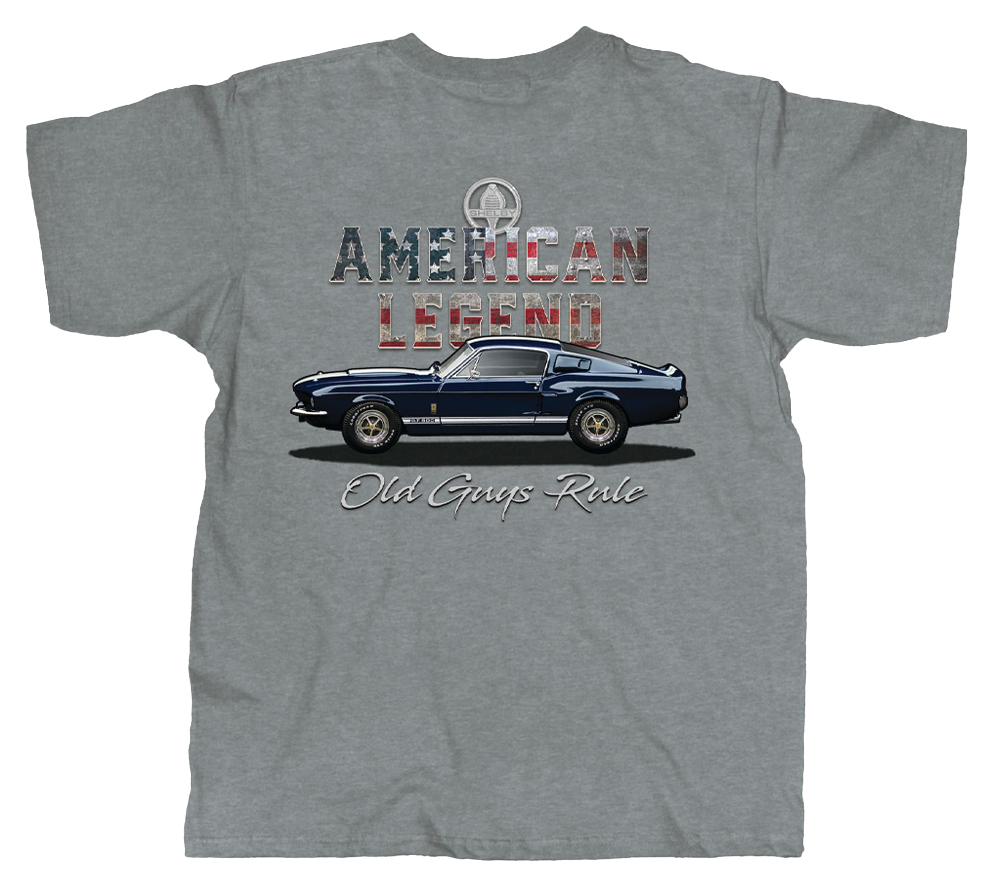 Image of Old Guys Rule American Legend Short-Sleeve T-Shirt for Men - Graphite Heather