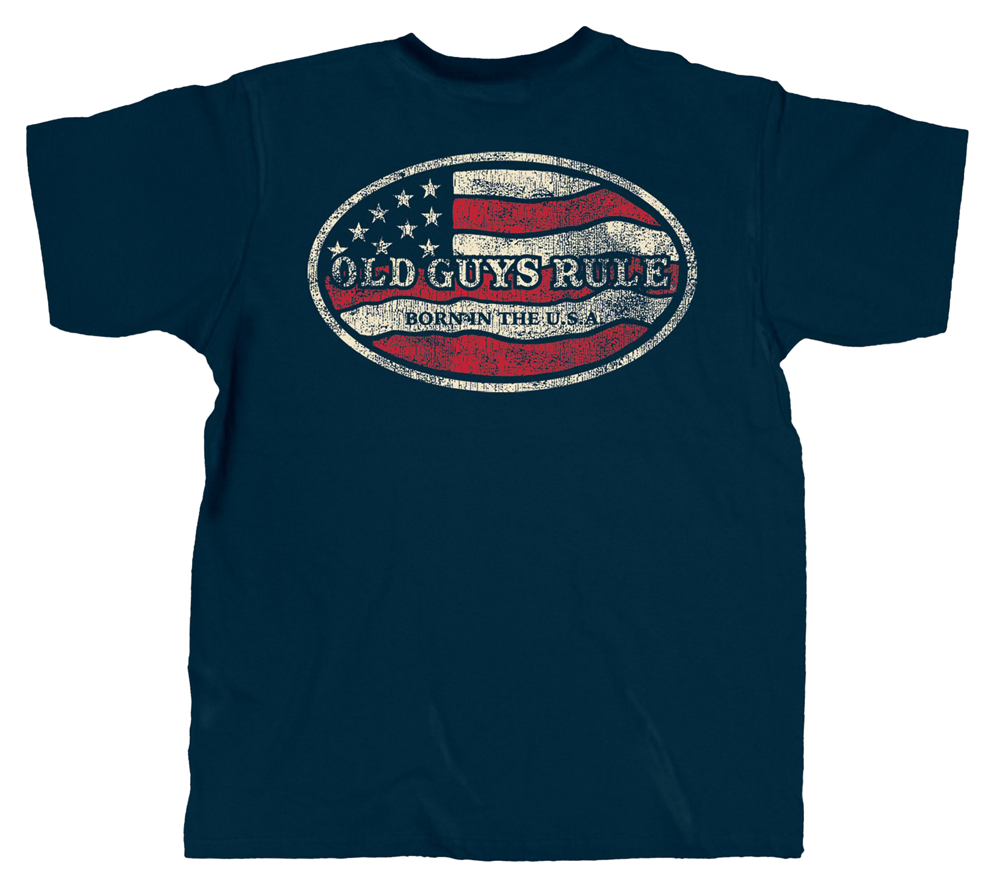 Image of Old Guys Rule Born In The USA Short-Sleeve T-Shirt for Men - Navy