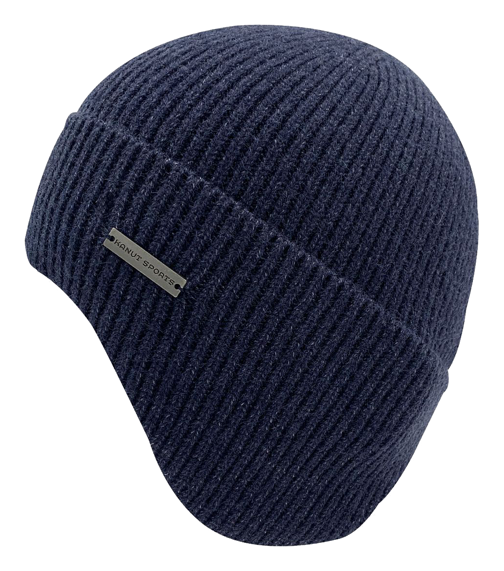 Image of Kanut Sports Smoky Earflap Cuff Beanie - Navy