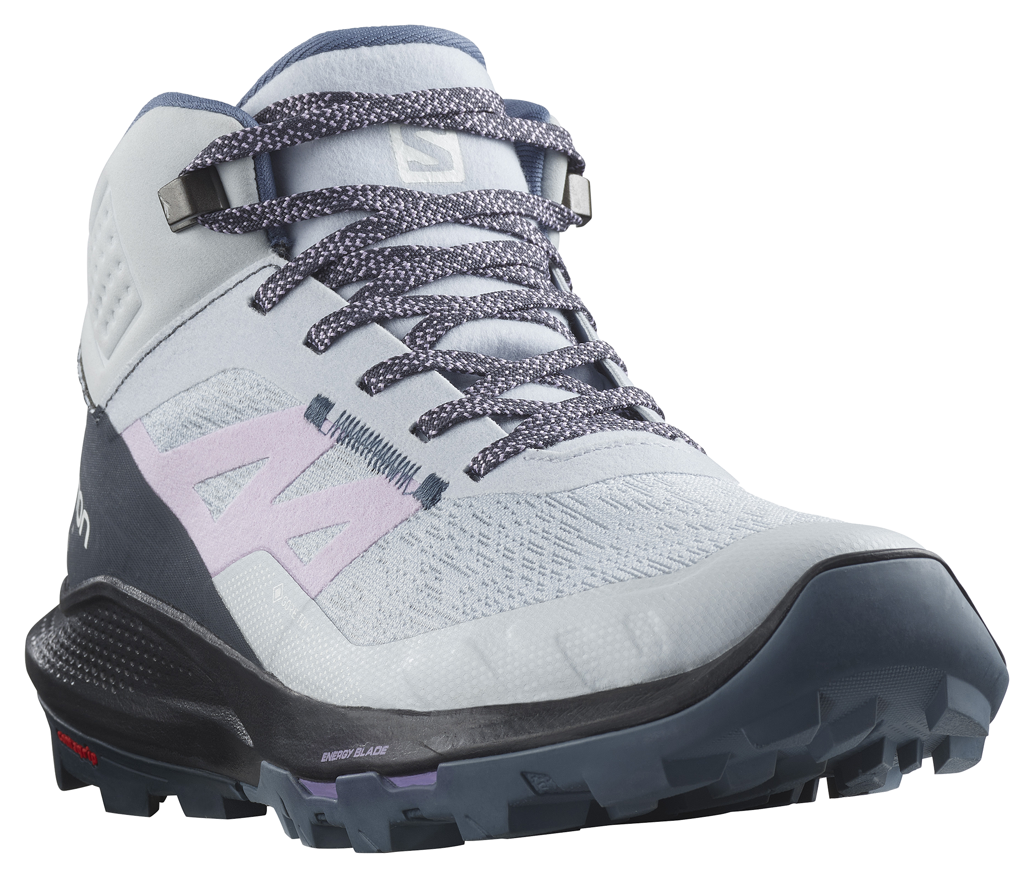 Salomon Outpulse Mid GORE-TEX Hiking Boots for Ladies - Arctic Ice/India Ink/Orchid Bloom - 6M