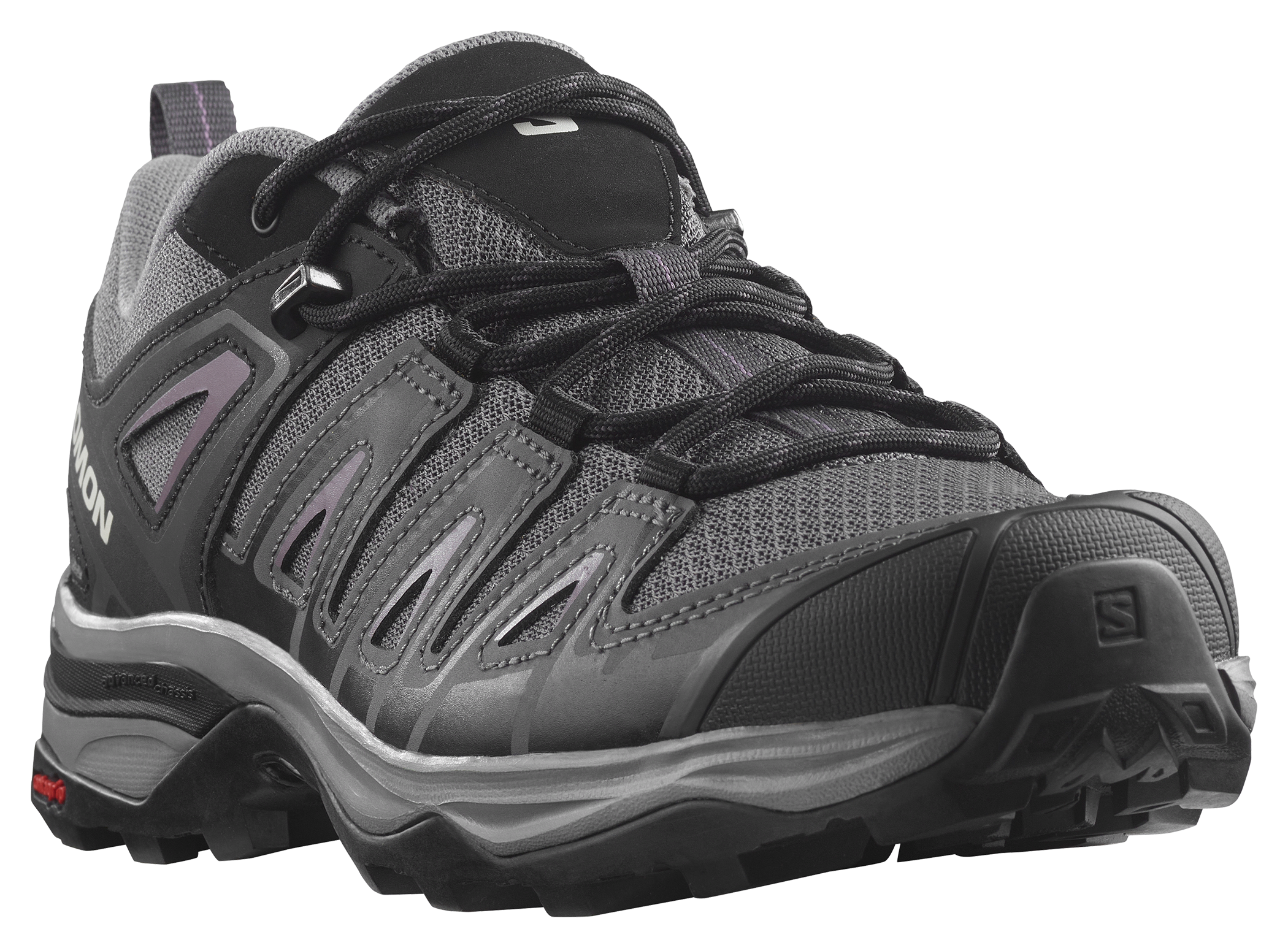 Image of Salomon X Ultra Pioneer Aero Hiking Shoes for Ladies - Magnet/Black/Moonscape - 10.5M