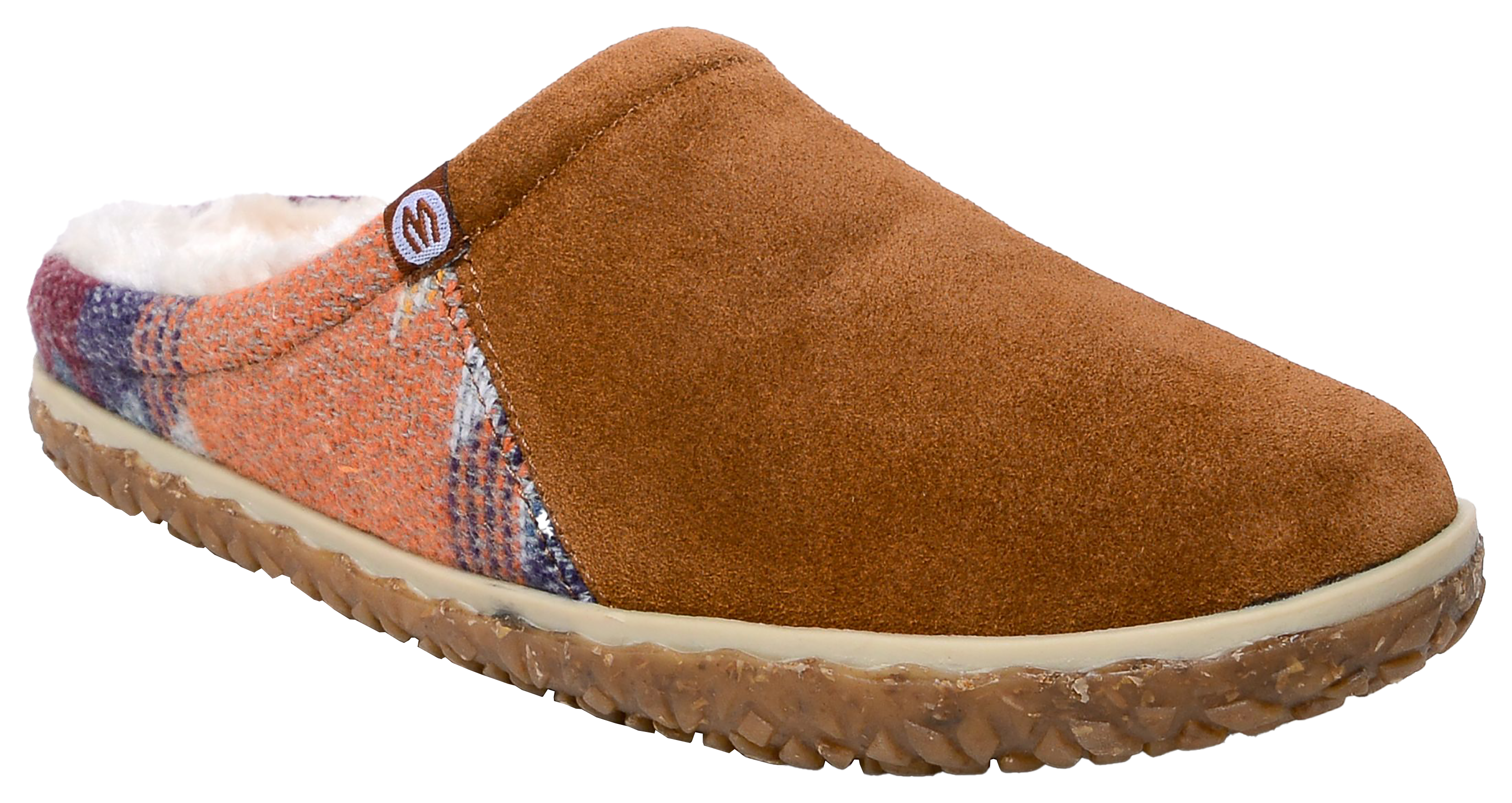 Image of Minnetonka Moccasin Tahoe Slide Slippers for Ladies - Brown Multi