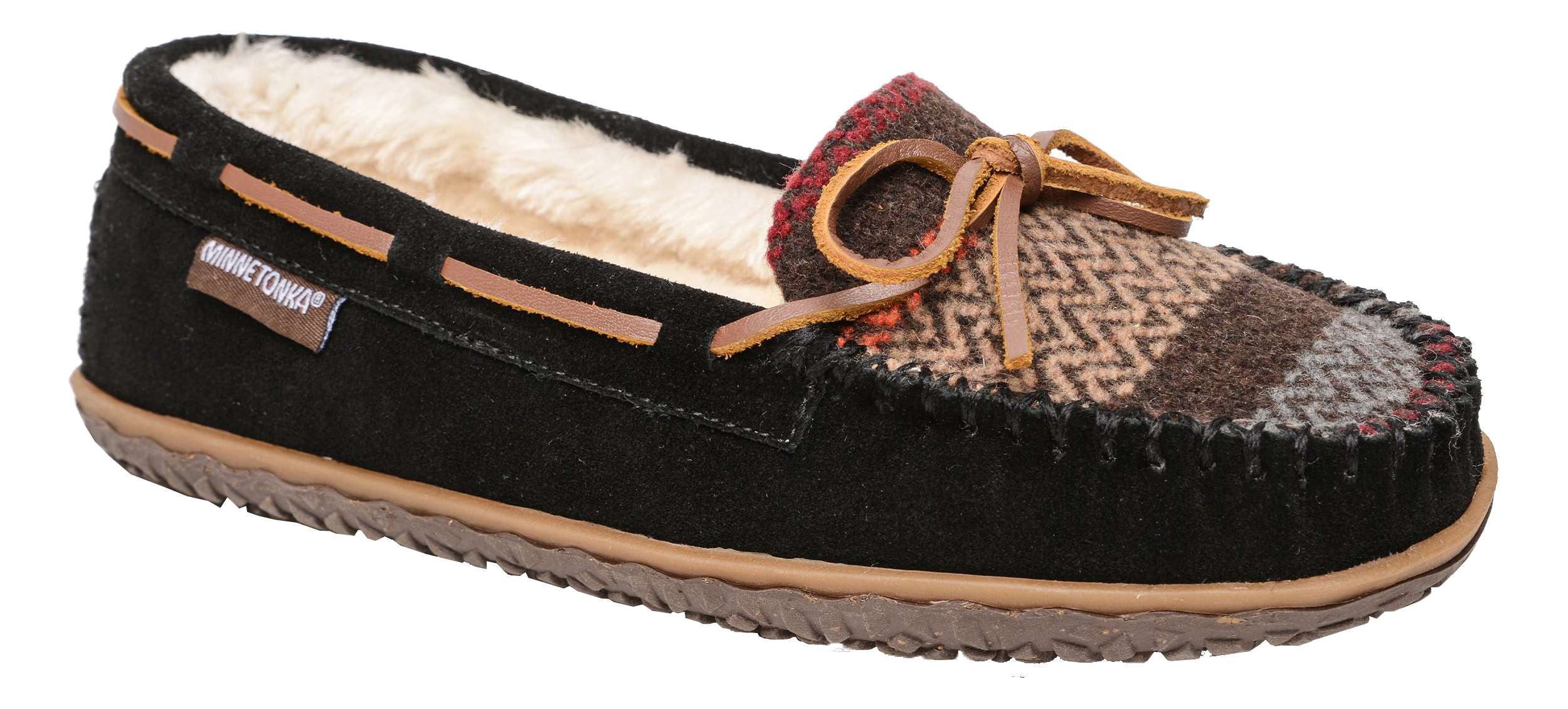 Image of Minnetonka Tilia Slippers for Ladies - Black Multi - 8M