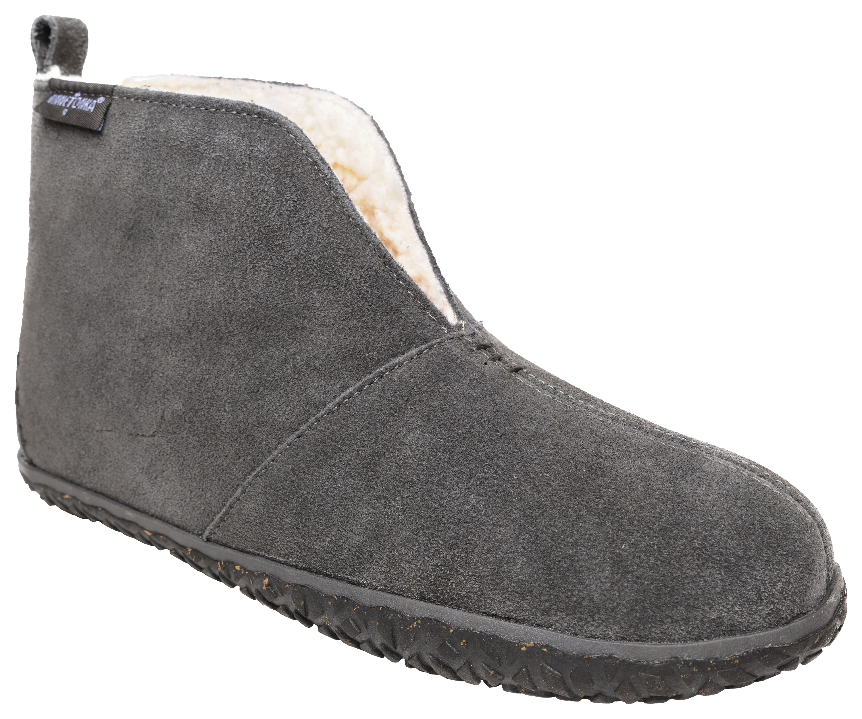 Image of Minnetonka Tamson Slippers for Men - Charcoal - 10M