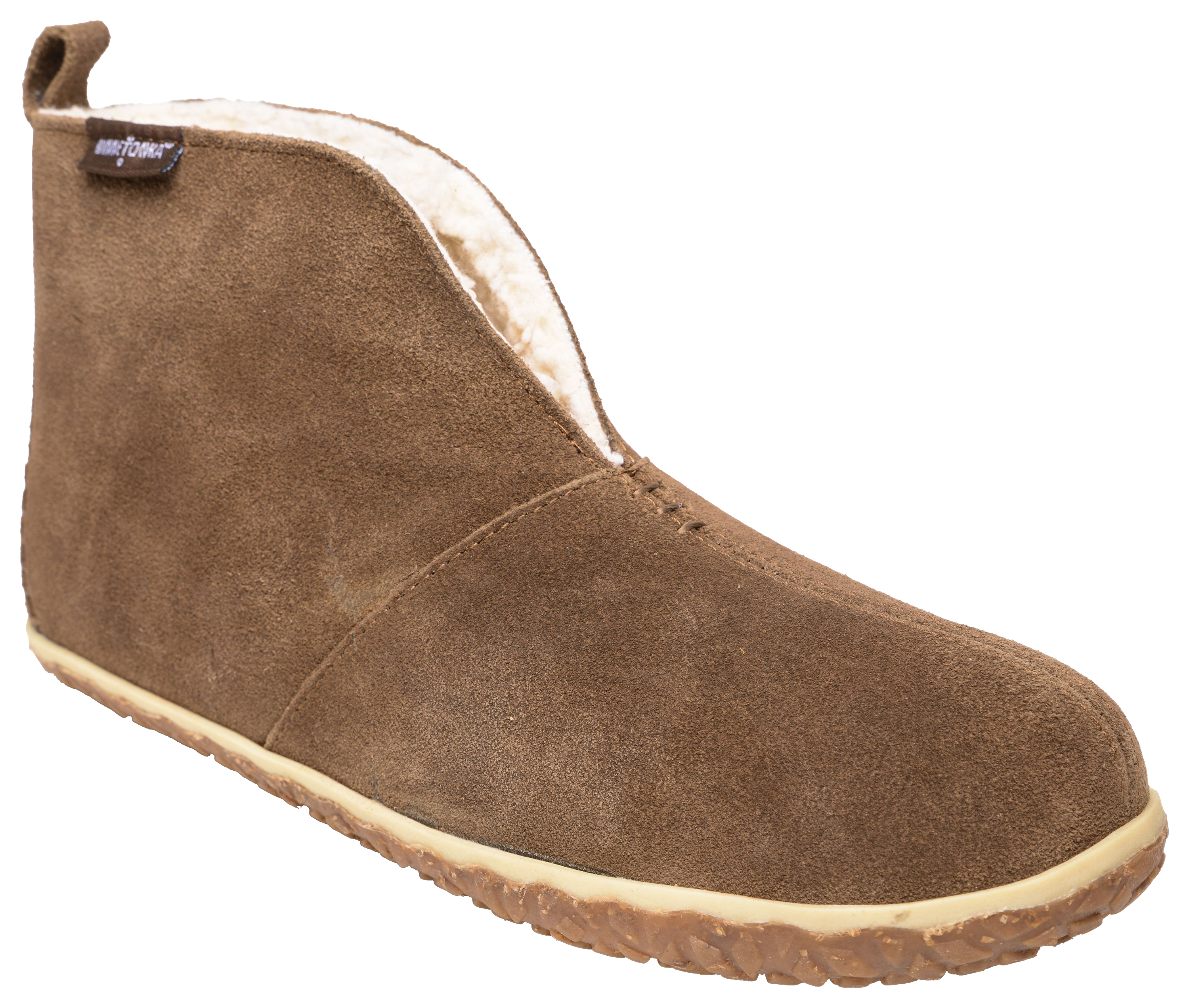 Image of Minnetonka Tamson Slippers for Men - Autumn Brown