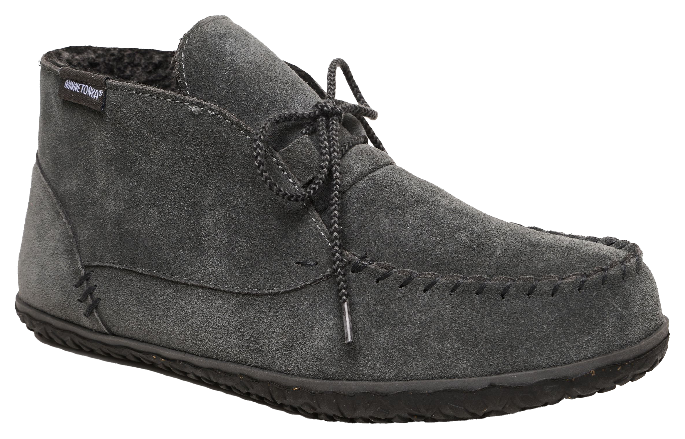 Image of Minnetonka Torrey Slippers for Men - Charcoal