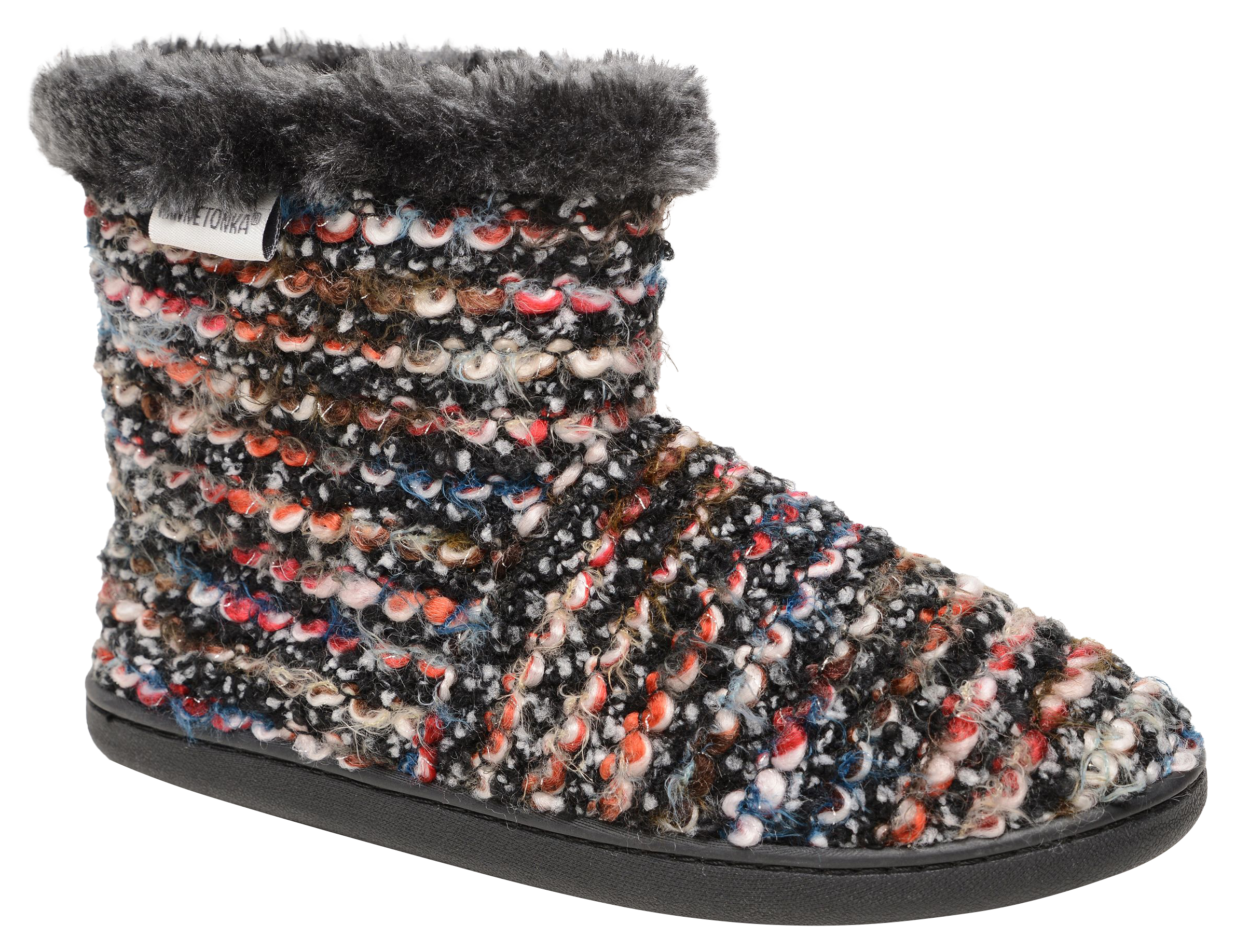 Image of Minnetonka Moccasin Betty Slippers for Ladies - Midnight Knit