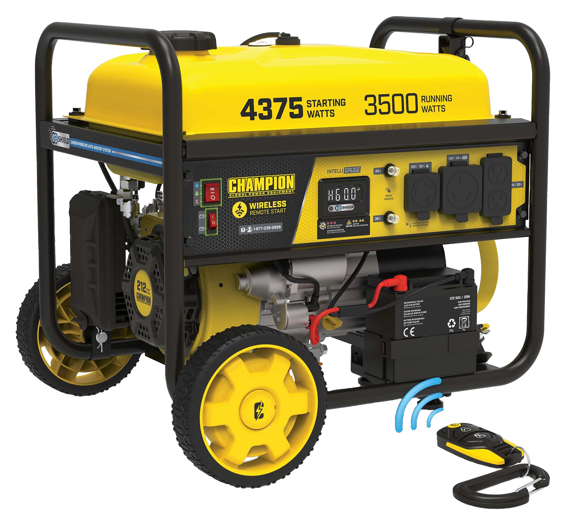 Champion Power Equipment 3,500W Wireless-Start Generator with CO Shield