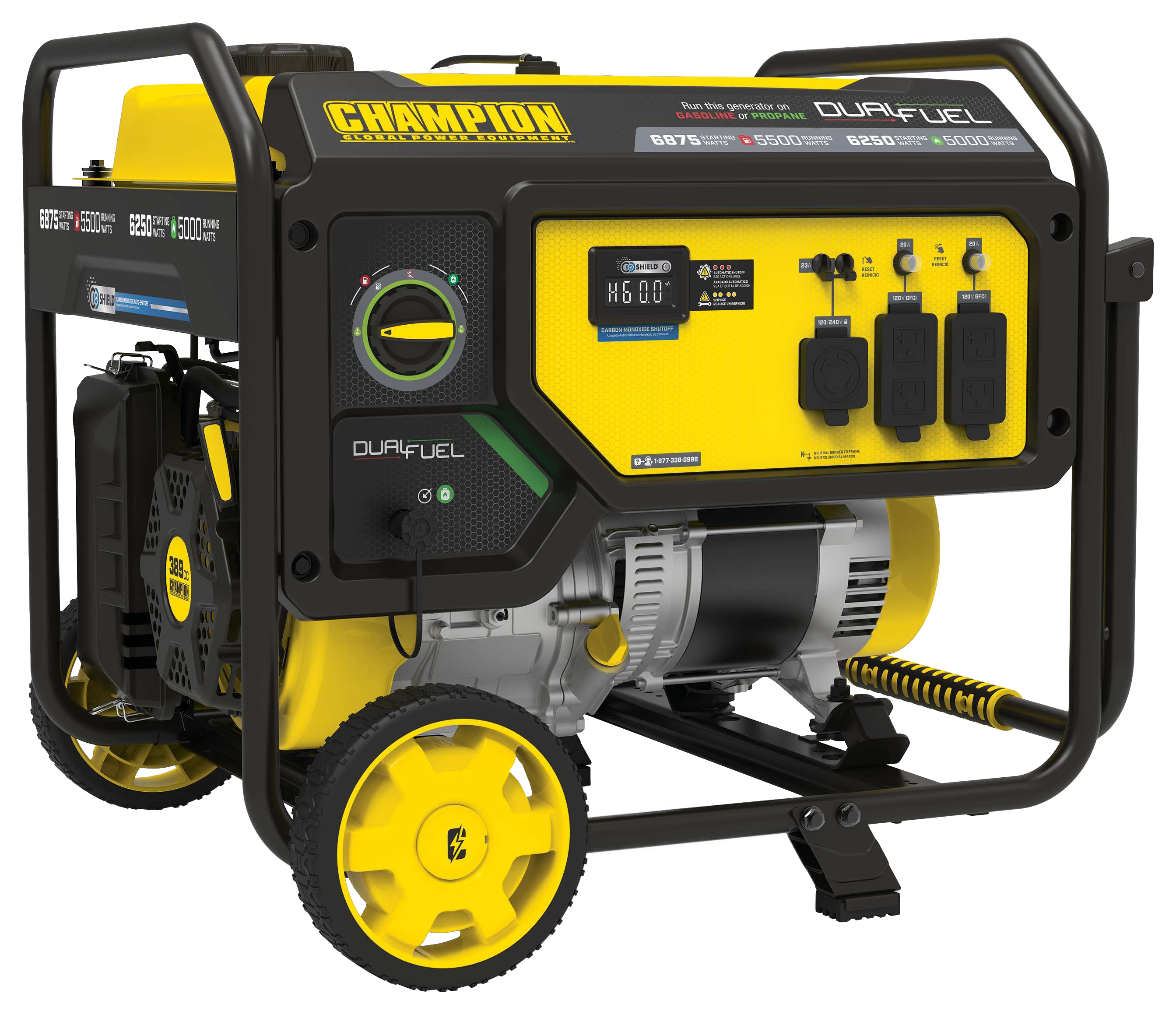 Image of Champion Power Equipment 5,500W Dual-Fuel Generator with CO Shield