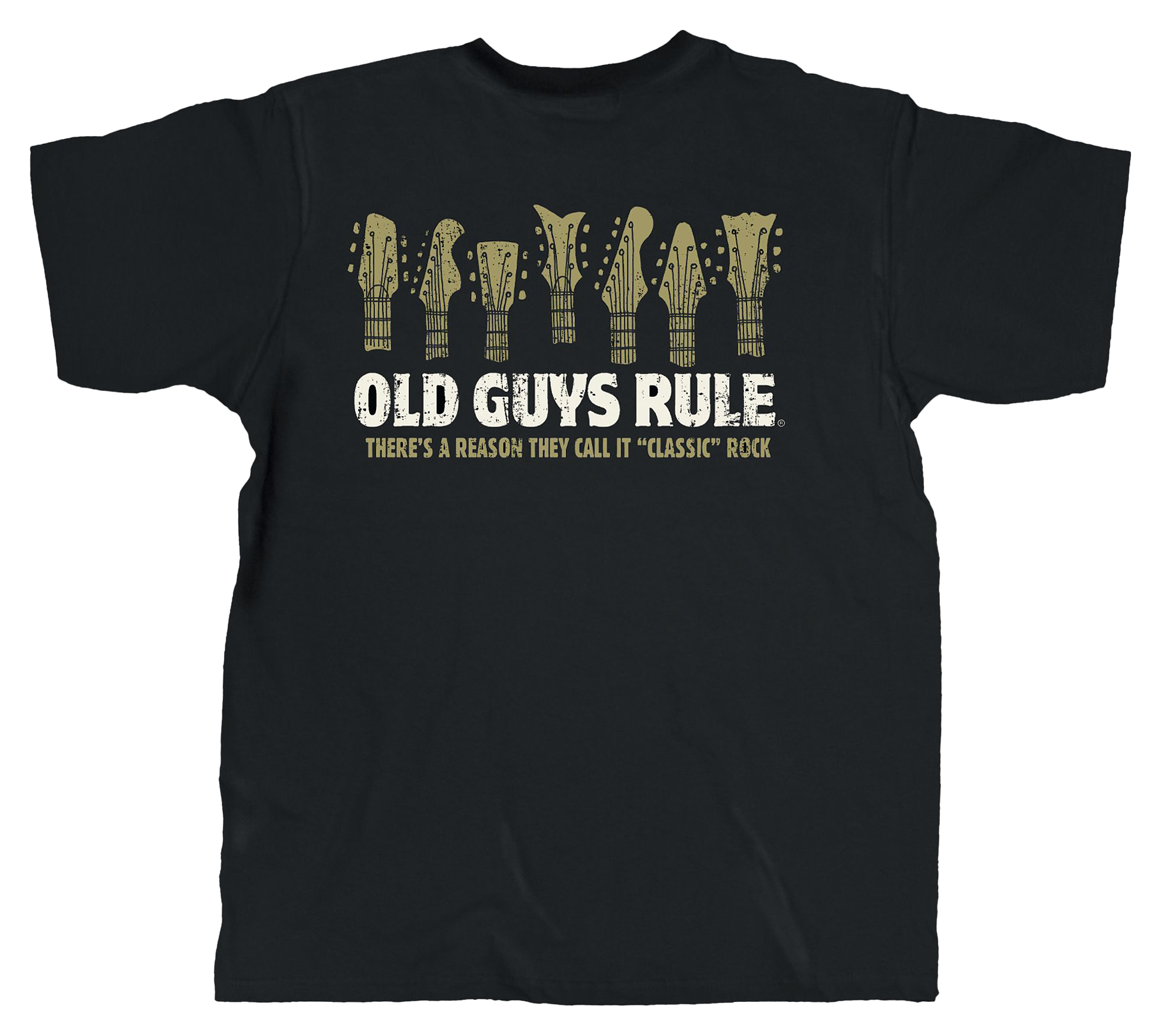 Image of Old Guys Rule Classic Rock Short-Sleeve T-Shirt for Men - Black - L