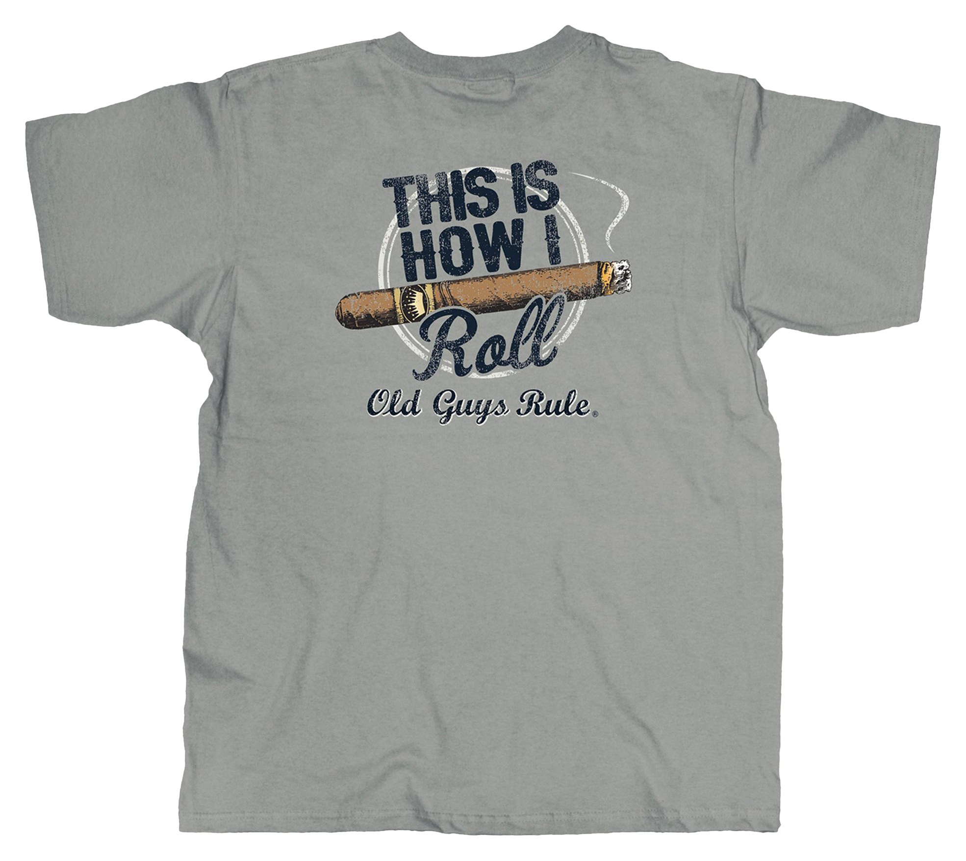 Image of Old Guys Rule How I Roll Short-Sleeve T-Shirt for Men - Gravel