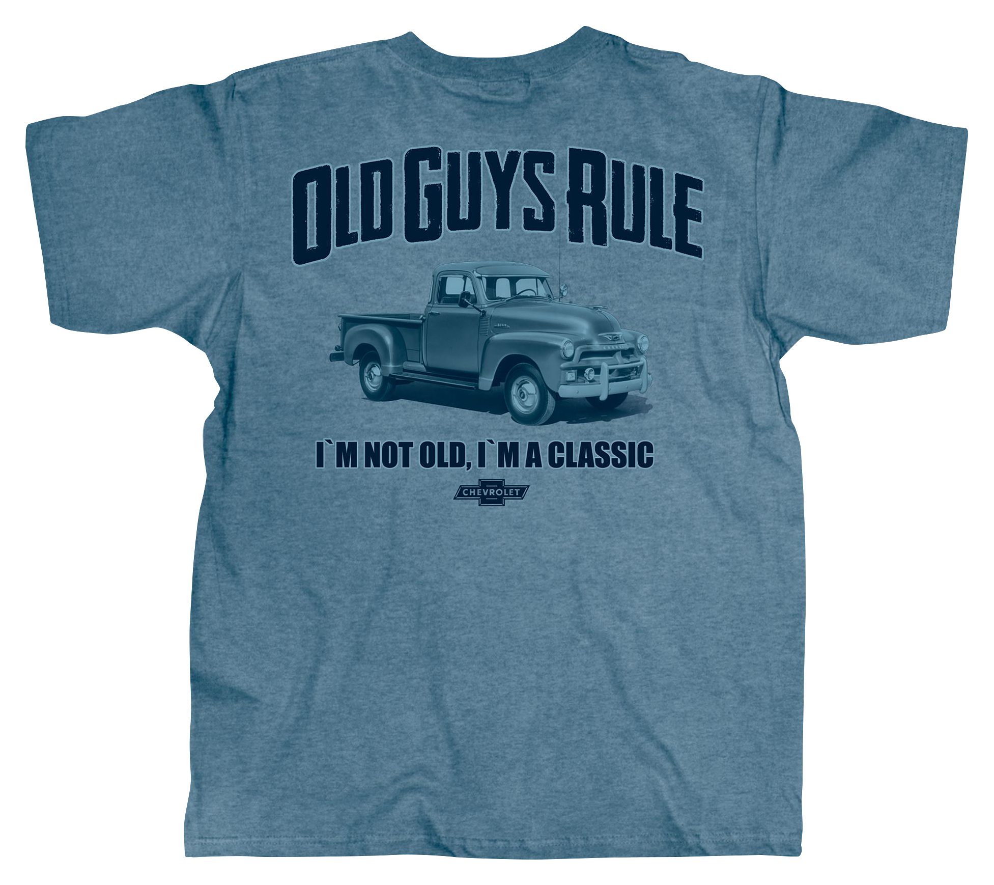 Image of Old Guys Rule I'm a Classic Short-Sleeve T-Shirt for Men - Heather Indigo