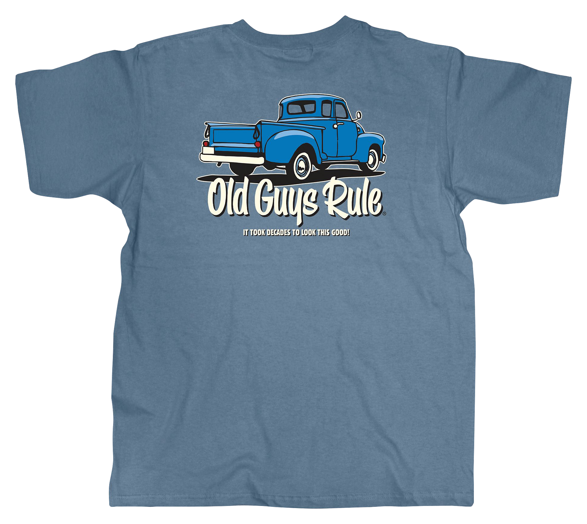 Image of Old Guys Rule It Took Decades Short-Sleeve T-Shirt for Men - Stone Blue