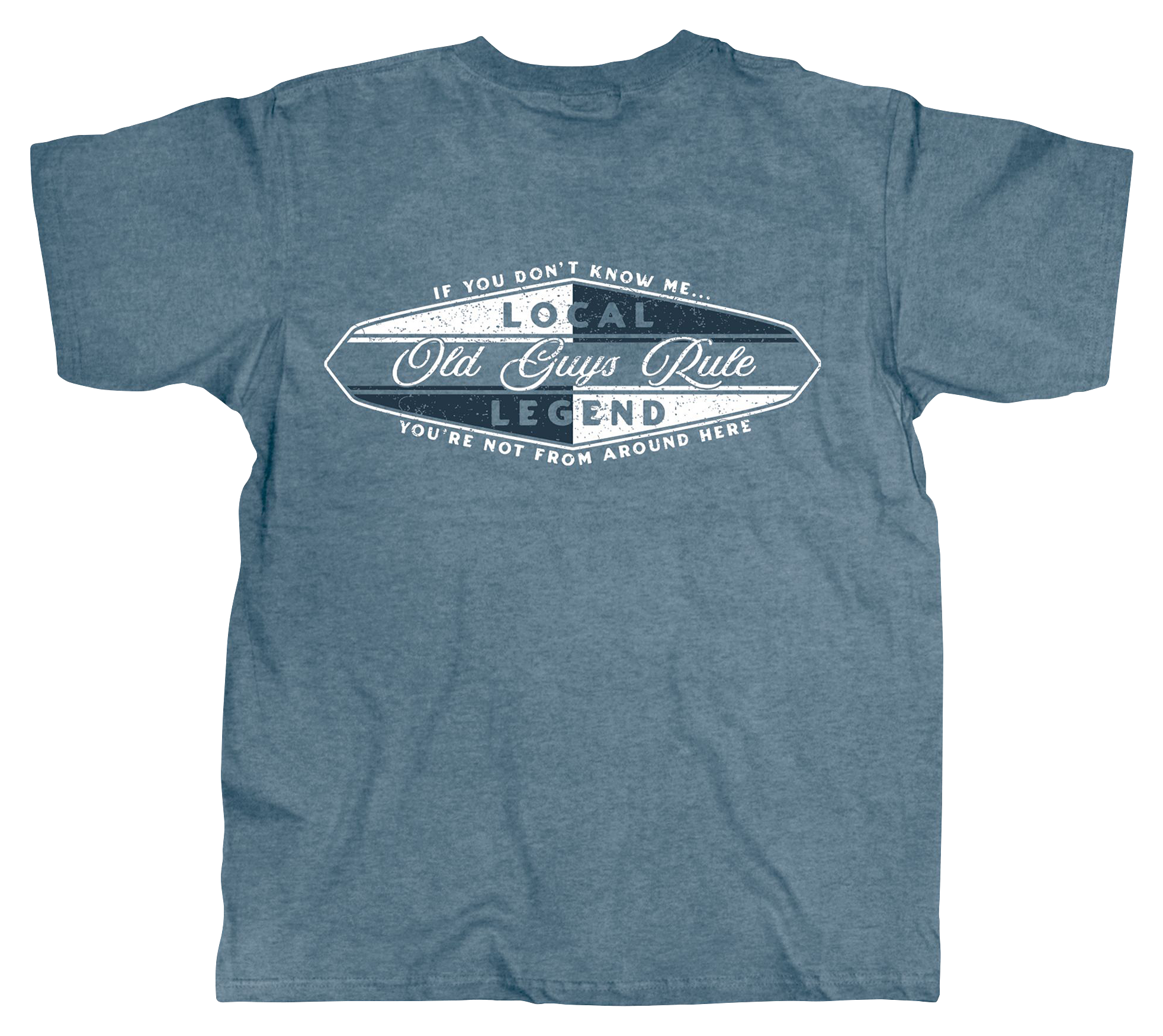 Image of Old Guys Rule Local Legend II Short-Sleeve T-Shirt for Men - Heather Indigo