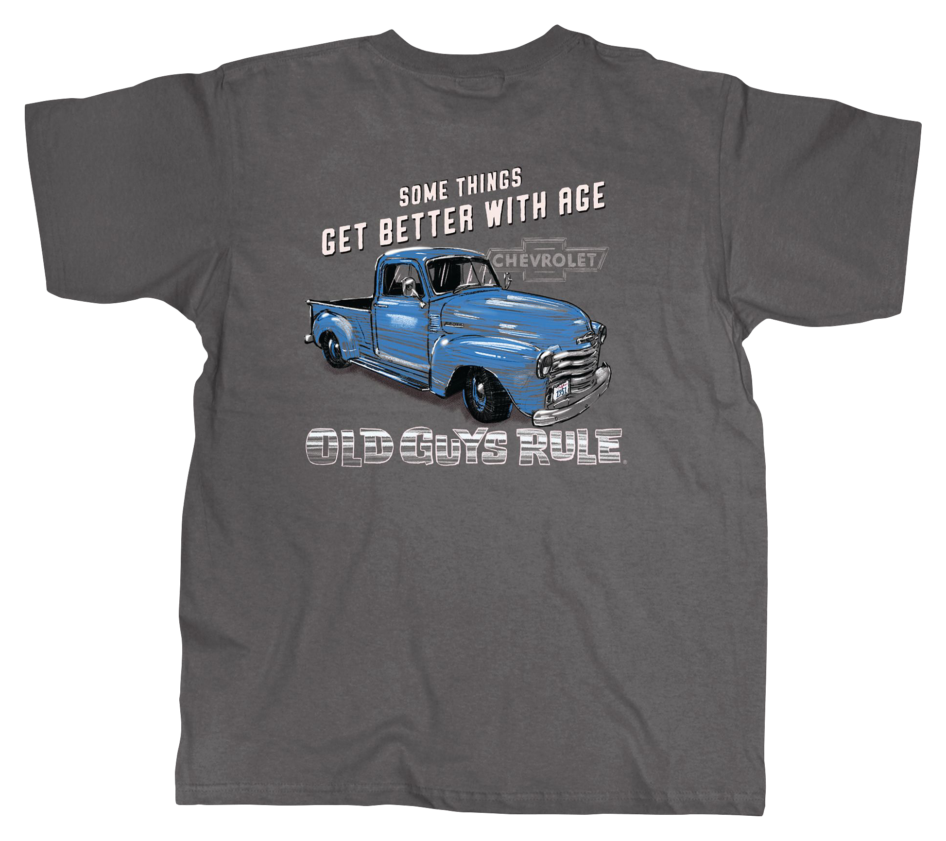 Image of Old Guys Rule Old Blue Short-Sleeve T-Shirt for Men - Charcoal