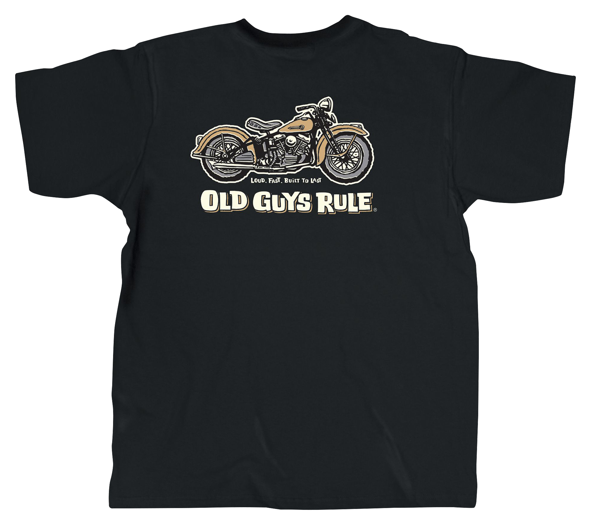 Image of Old Guys Rule Panhead Short-Sleeve T-Shirt for Men - Black - 2XL