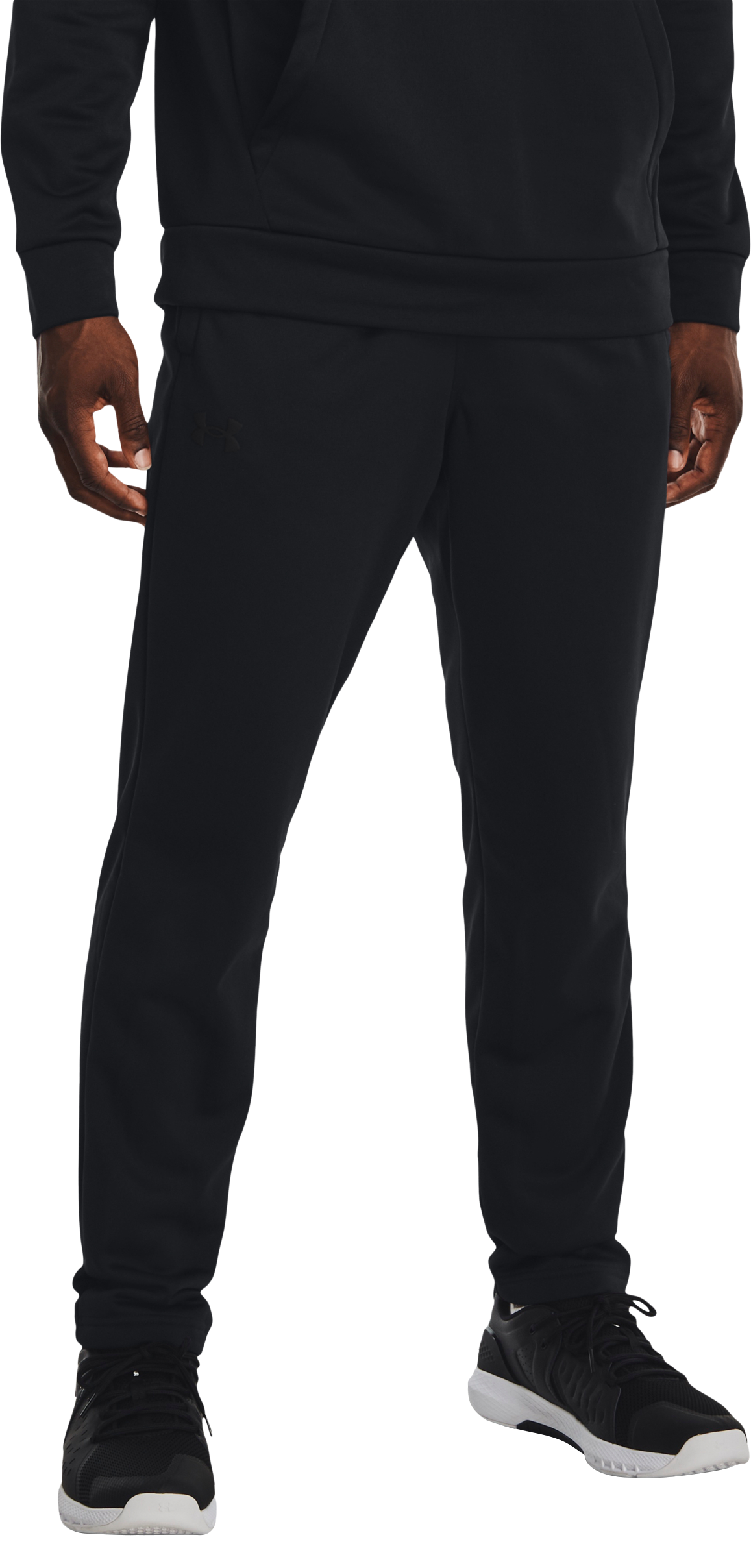 Image of Under Armour Fleece Pants for Men - Black/Black - 4XLT